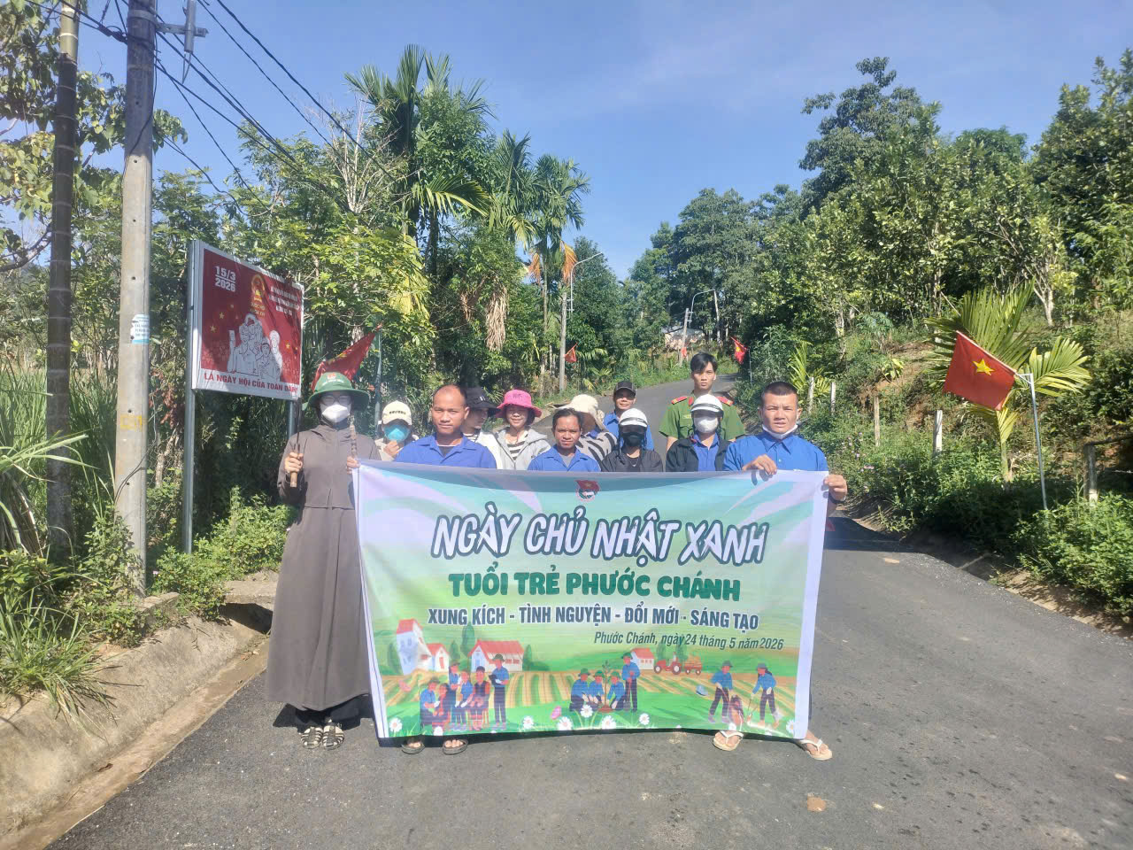 Tuổi trẻ Phước Chánh đồng loạt ra quân hưởng ứng “Ngày Chủ nhật xanh”