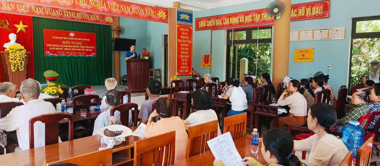 Đoàn xã Tam Hải phối hợp tuyên truyền xây dựng nông thôn mới, phòng chống ma túy
