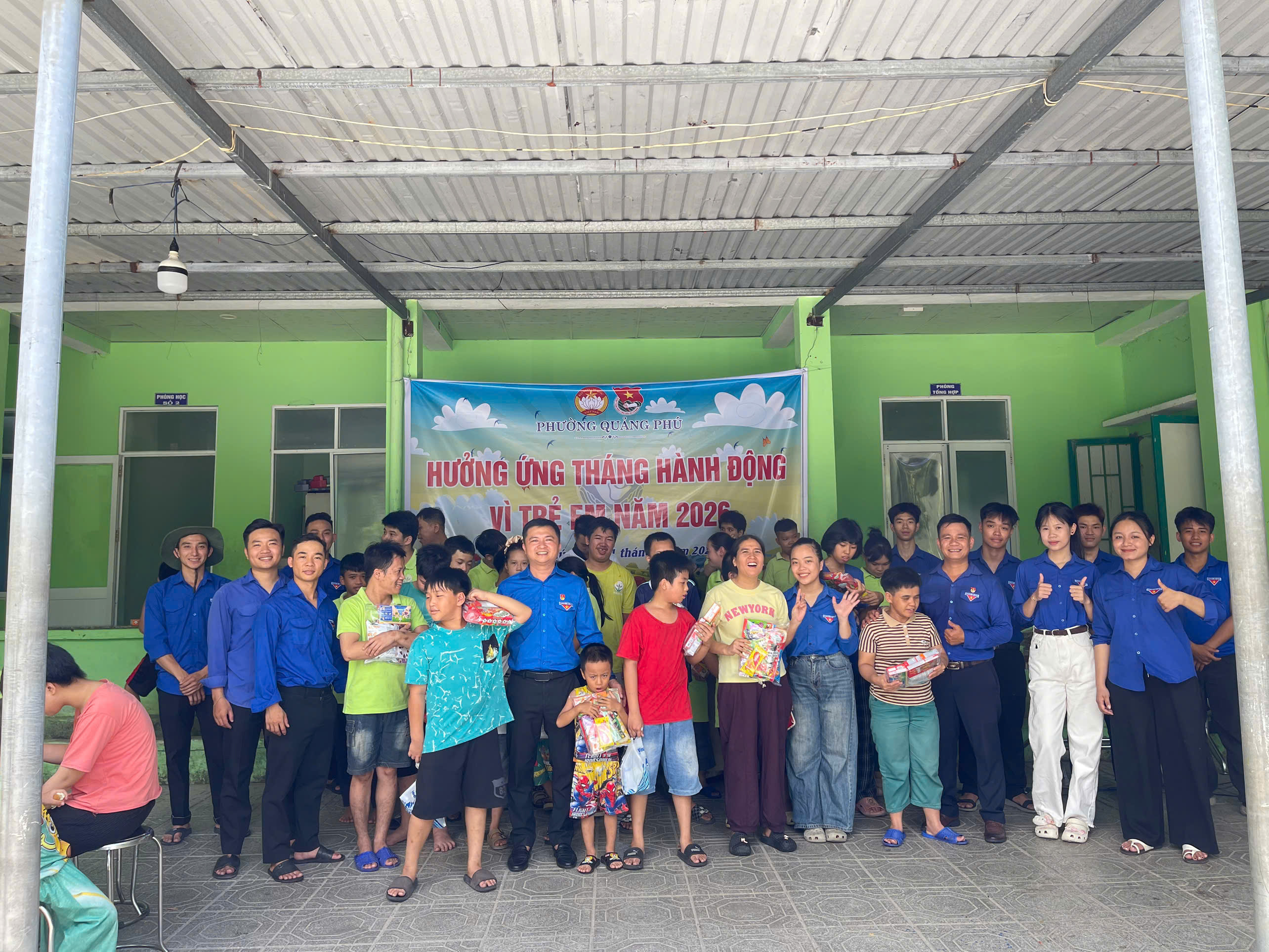 Quảng Phú tổ chức chương trình chăm lo trẻ em tại Mái ấm Hướng Dương Vàng