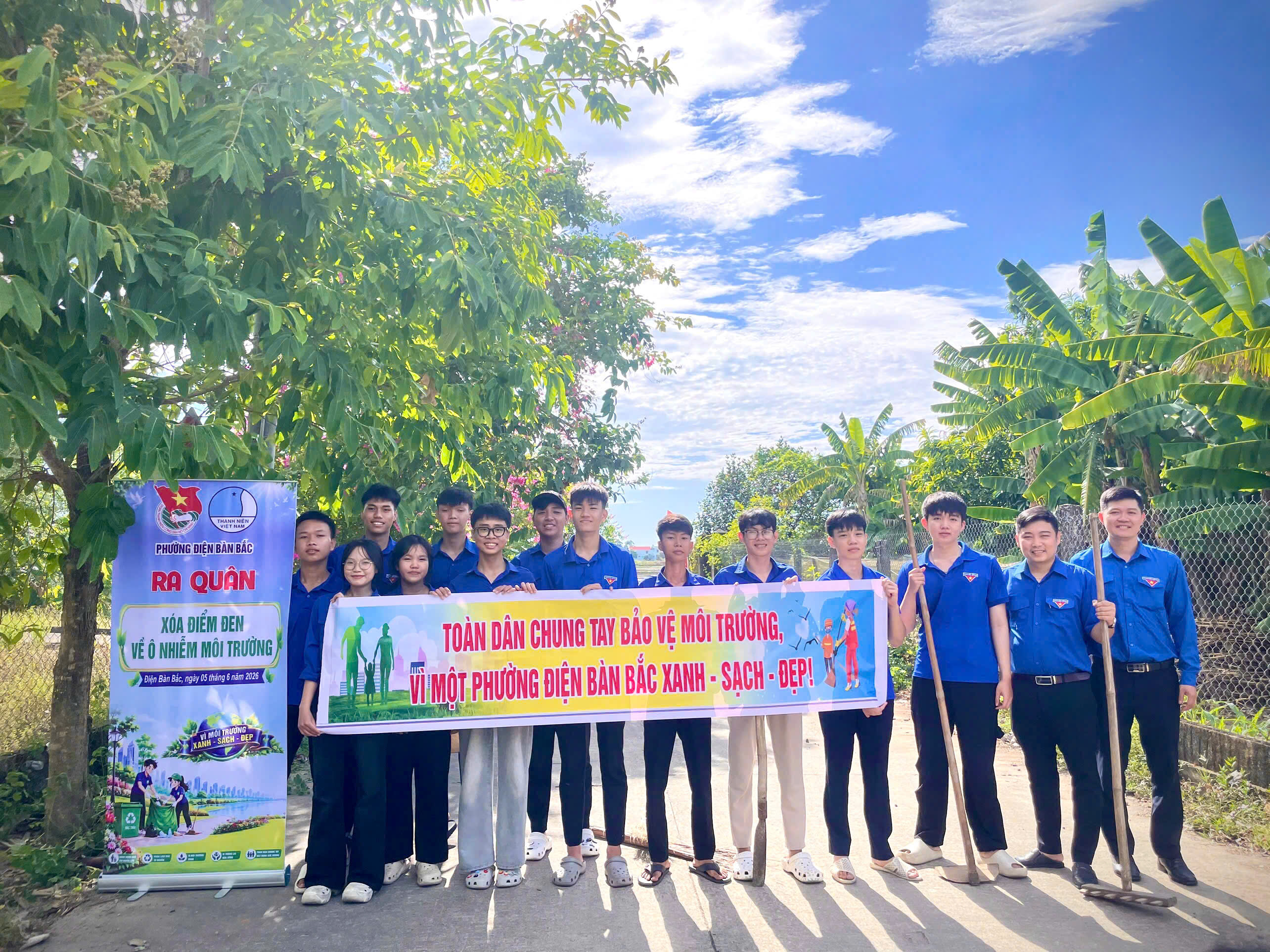 Tuổi trẻ Điện Bàn Bắc chung tay bảo vệ môi trường