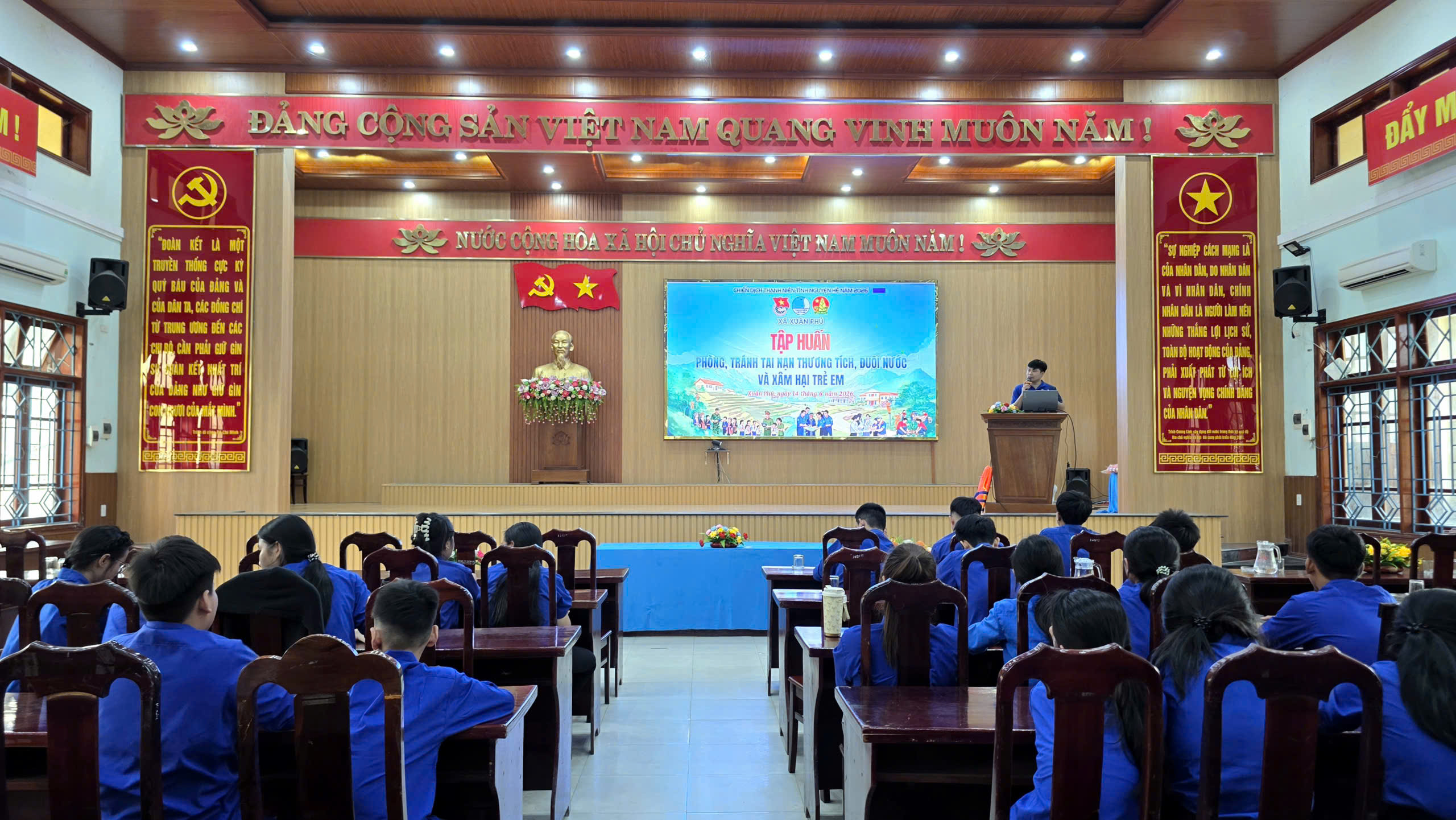 Đoàn xã Xuân Phú tổ chức tập huấn phòng, chống tai nạn thương tích, đuối nước và xâm hại trẻ em năm 2026