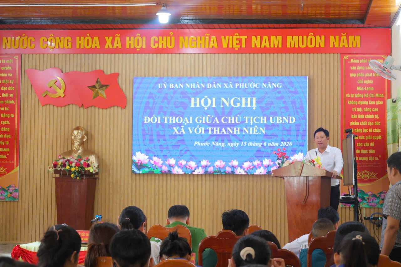 Đoàn Thanh niên xã Phước Năng phối hợp tổ chức Hội nghị đối thoại giữa Chủ tịch UBND xã với thanh niên năm 2026