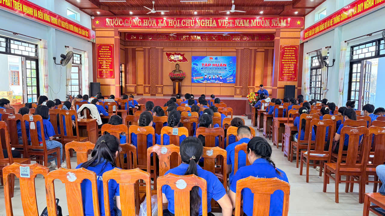 Đoàn xã Duy Nghĩa tổ chức tập huấn bồi dưỡng nghiệp vụ, kỹ năng công tác Đoàn, Hội năm 2026