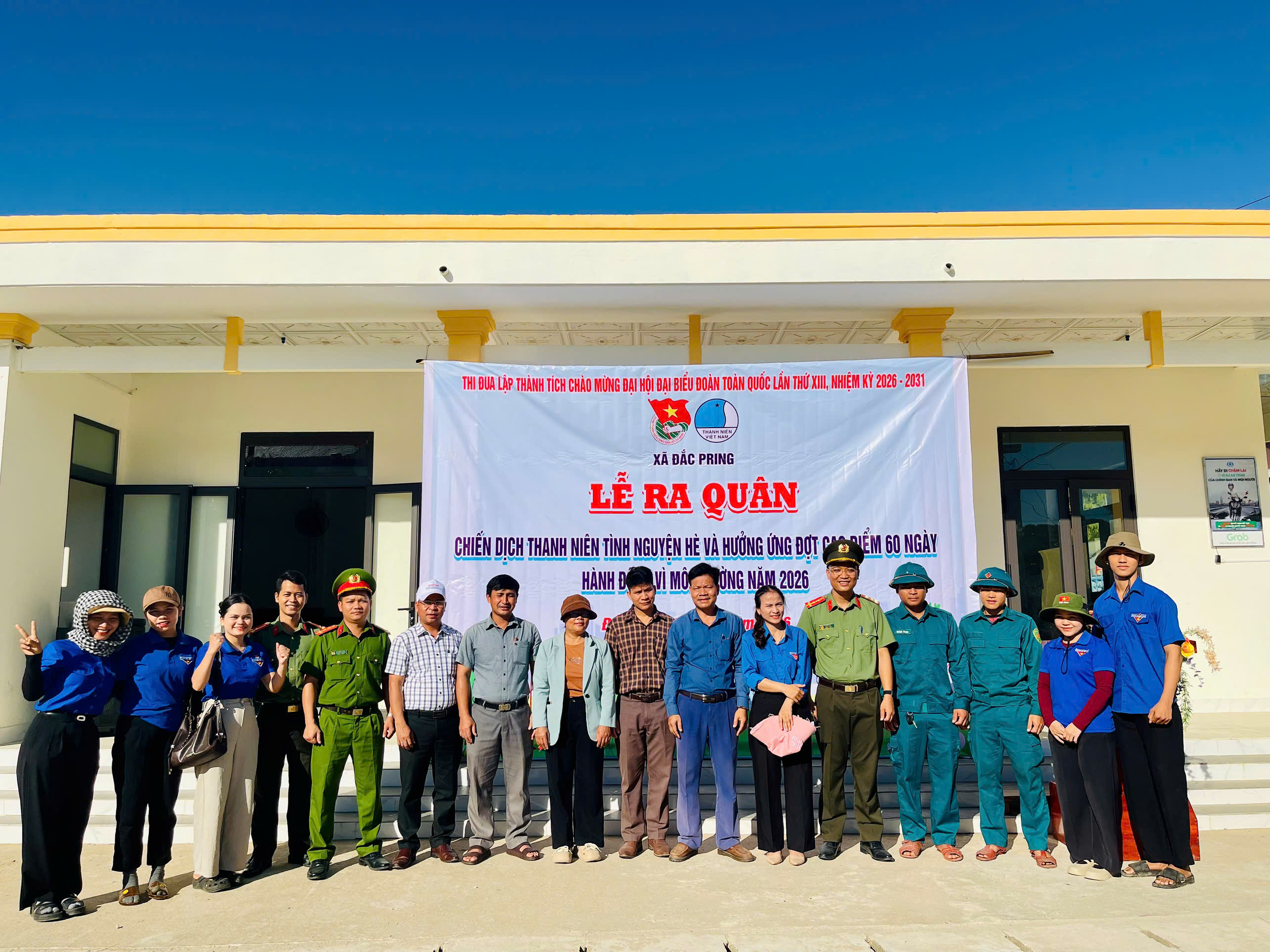 Đoàn xã Đắc Pring ra quân Chiến dịch Thanh niên tình nguyện hè và hưởng ứng đợt cao điểm 60 ngày hành động vì môi trường năm 2026