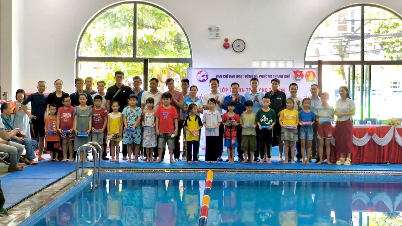 Ban Chỉ đạo hoạt động hè phường Thanh Khê khai giảng lớp bơi an toàn miễn phí cho trẻ em có hoàn cảnh khó khăn năm 2026