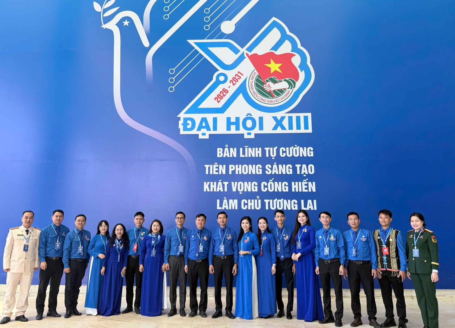 Đoàn đại biểu thành phố Đà Nẵng tham dự Đại hội Đoàn toàn quốc lần thứ XIII. Ảnh: Thành đoàn