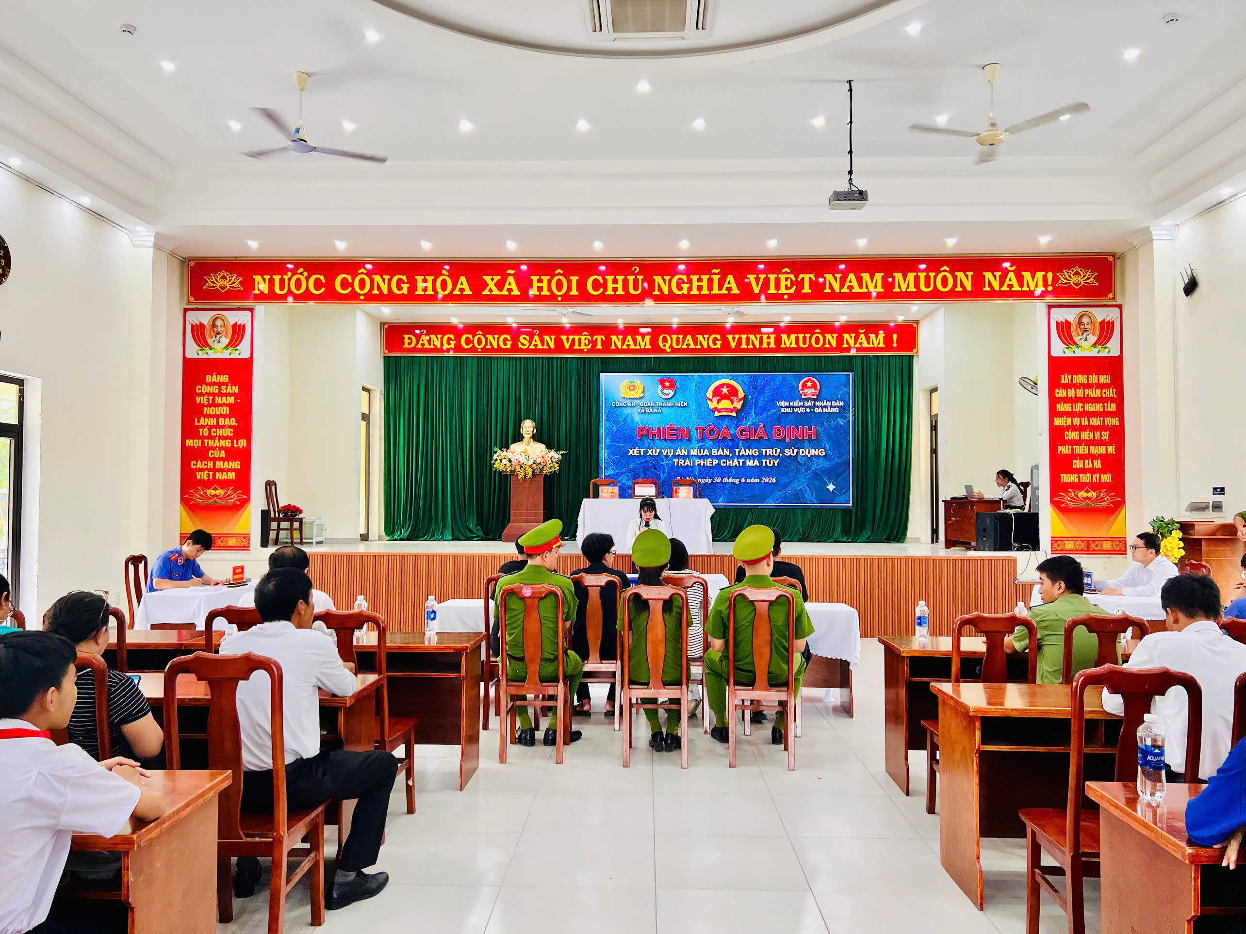 Đoàn xã Bà Nà tổ chức phiên tòa giả định tuyên truyền phòng, chống ma túy năm 2026