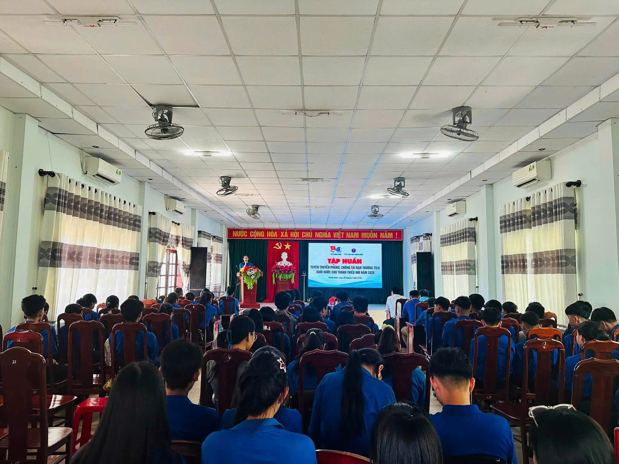 Đoàn xã Thăng Bình tổ chức tập huấn kỹ năng an toàn mùa hè cho thanh thiếu nhi năm 2026