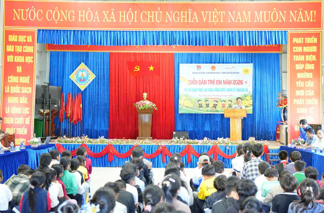 Đoàn xã Trà Vân tổ chức Diễn đàn trẻ em năm 2026