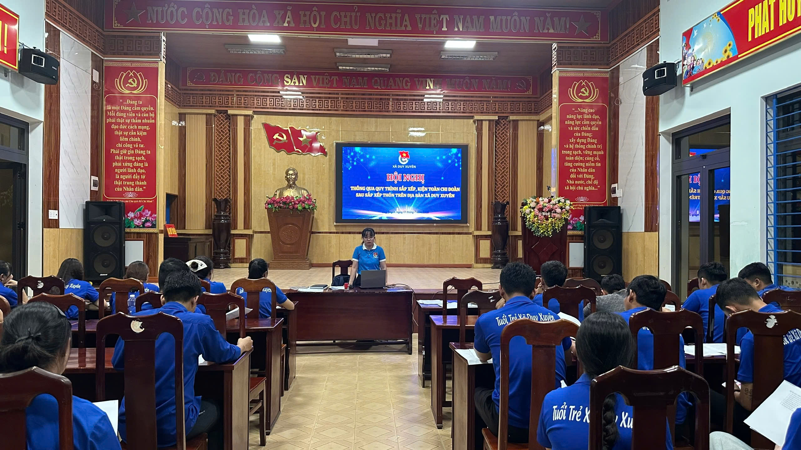 Đoàn xã Duy Xuyên tổ chức hội nghị triển khai kiện toàn chi đoàn sau sắp xếp thôn