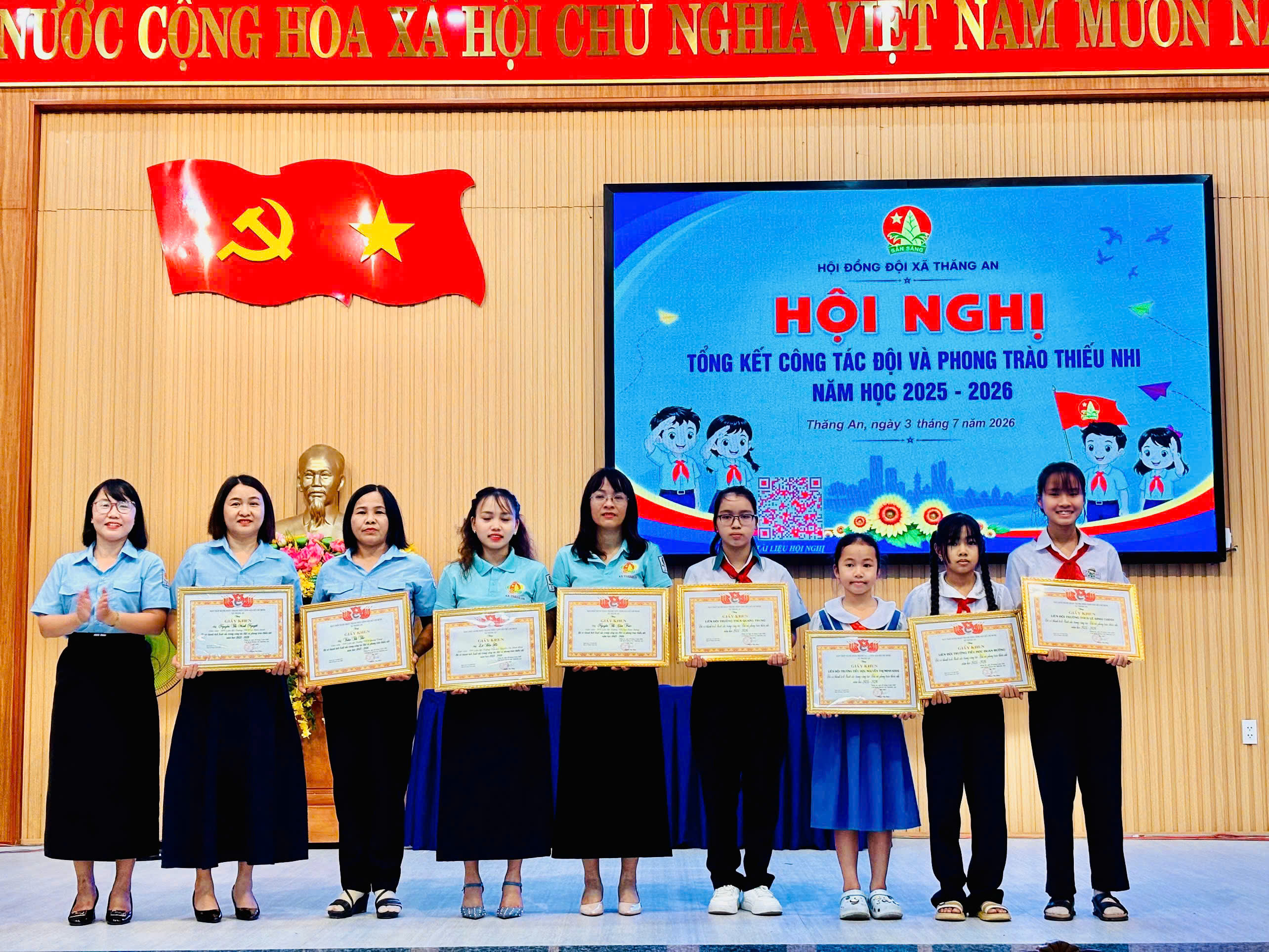 Hội đồng Đội xã Thăng An tổ chức Hội nghị tổng kết công tác Đội và phong trào thiếu nhi năm học 2025–2026
