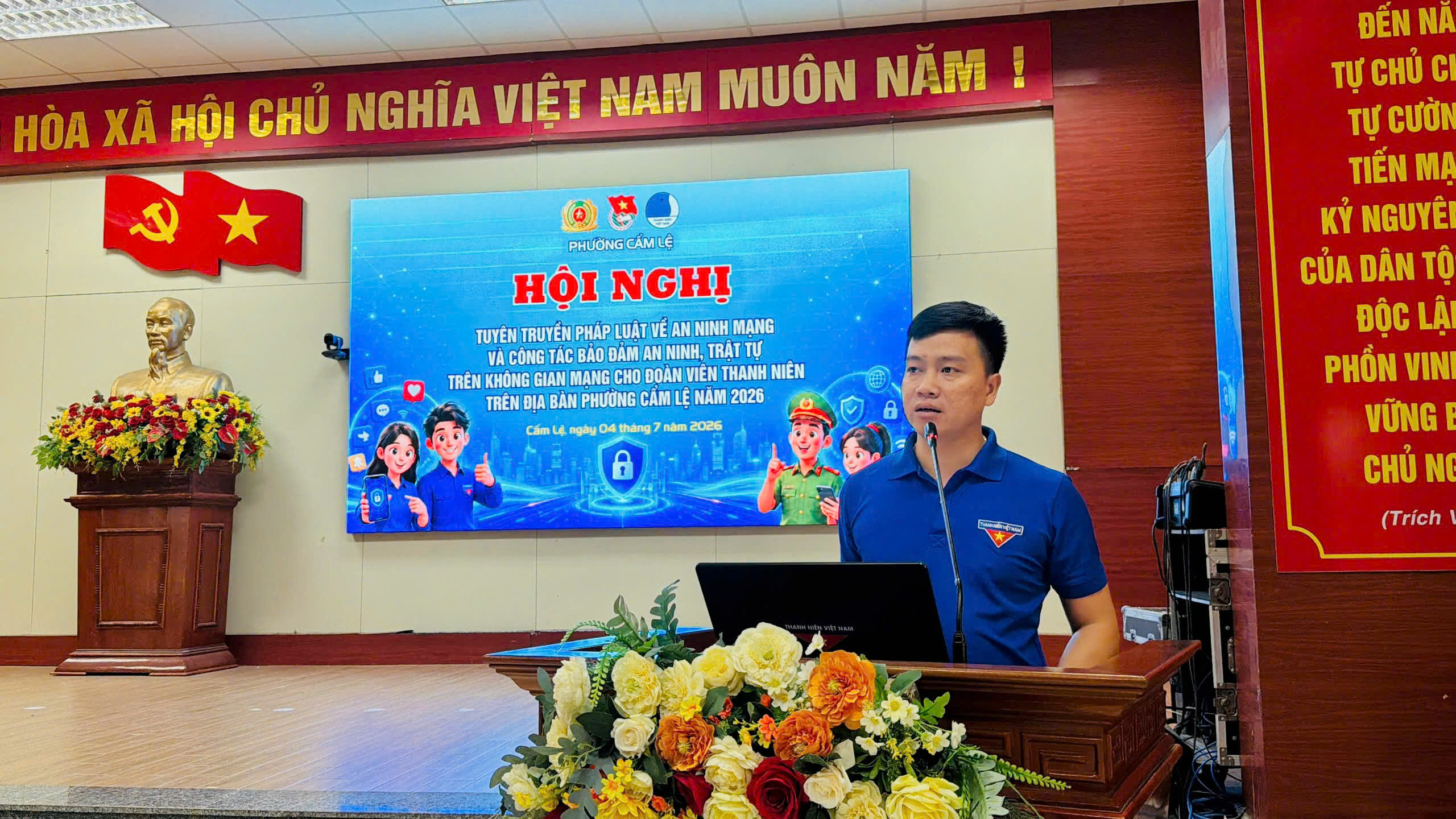 Cẩm Lệ tuyên truyền pháp luật về an ninh mạng và bảo đảm an ninh, trật tự trên không gian mạng cho đoàn viên, thanh niên