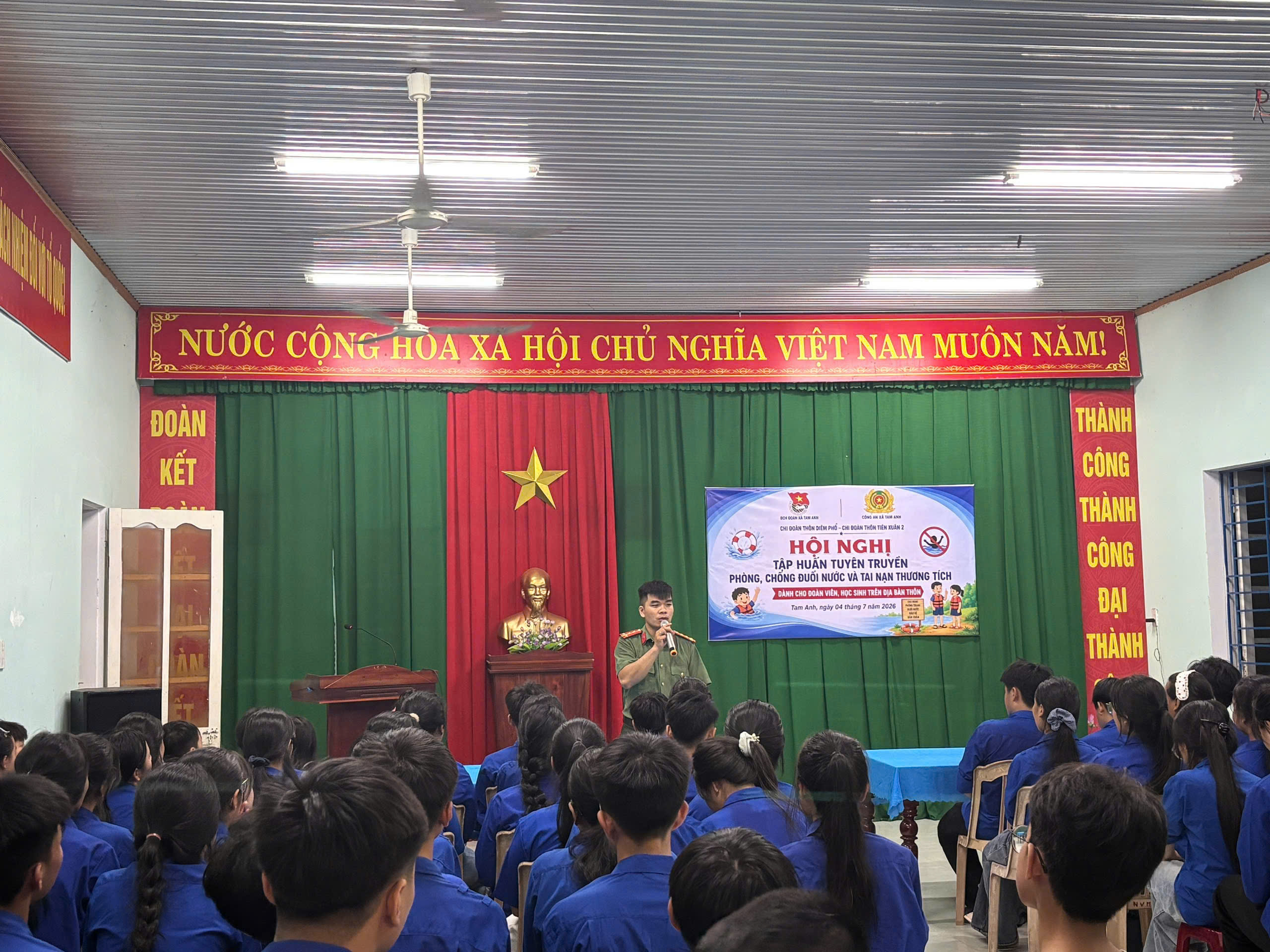 Liên Chi đoàn Diêm Phổ – Tiên Xuân 2 tuyên truyền phòng, chống đuối nước và tai nạn thương tích năm 2026