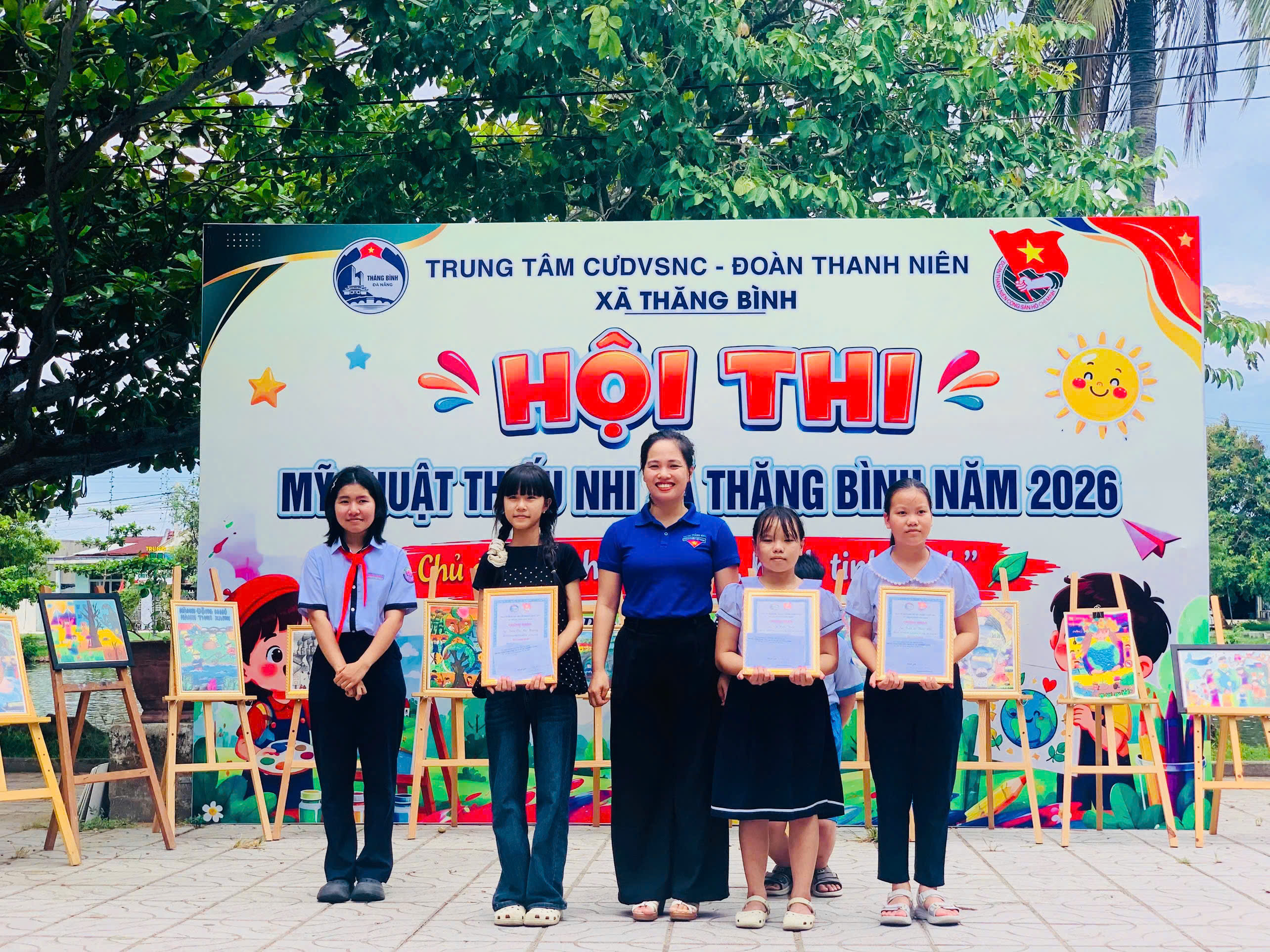 Xã Thăng Bình tổ chức Hội thi Mỹ thuật thiếu nhi năm 2026 với chủ đề “Hành động nhỏ – Hành tinh xanh”
