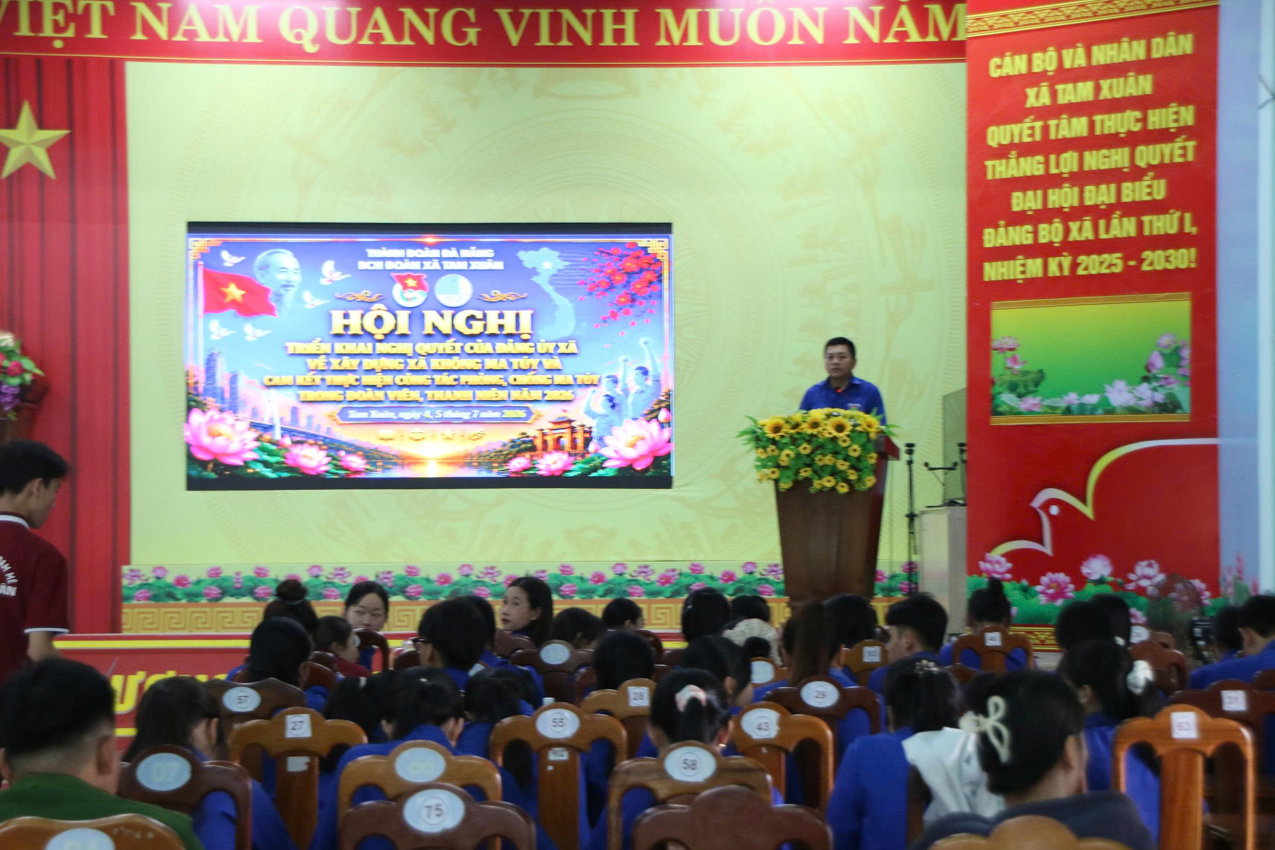 Đoàn xã Tam Xuân triển khai Nghị quyết về xây dựng xã không ma túy và tổ chức ký cam kết phòng, chống ma túy năm 2026