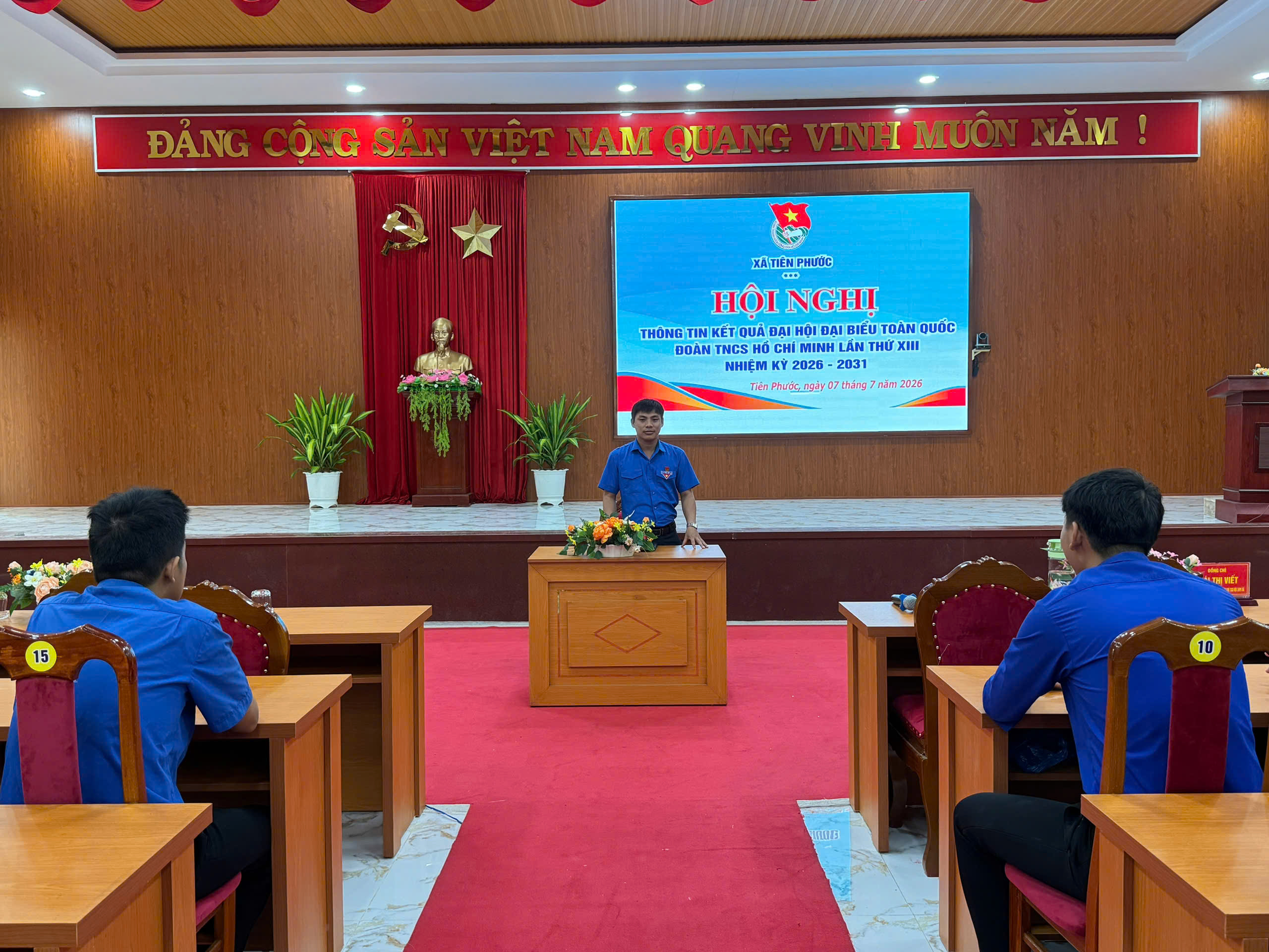 Đoàn xã Tiên Phước triển khai thông tin kết quả Đại hội đại biểu toàn quốc Đoàn TNCS Hồ Chí Minh lần thứ XIII, nhiệm kỳ 2026–2031