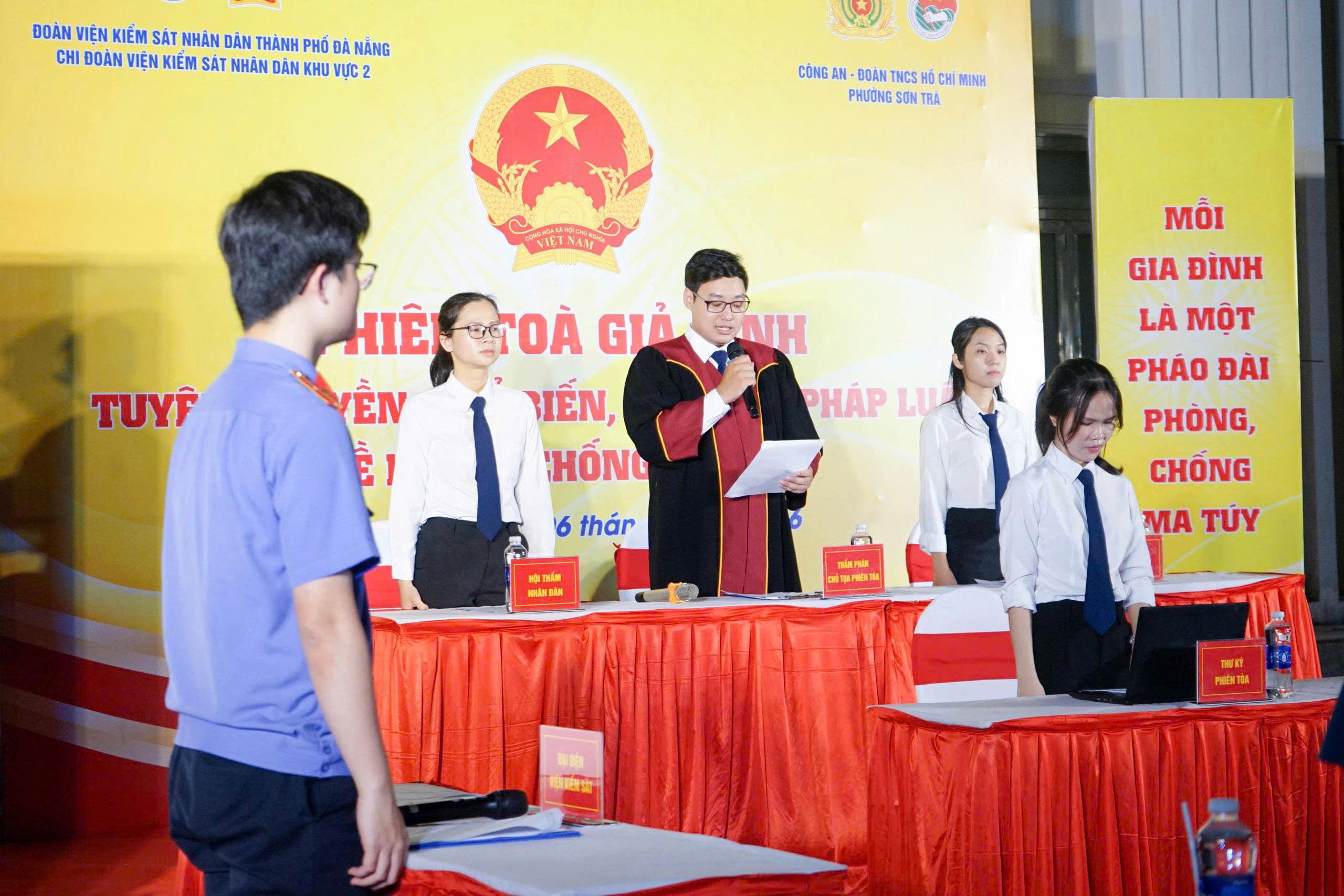 Đoàn phường Sơn Trà tổ chức phiên tòa giả định tuyên truyền phòng, chống ma túy năm 2026