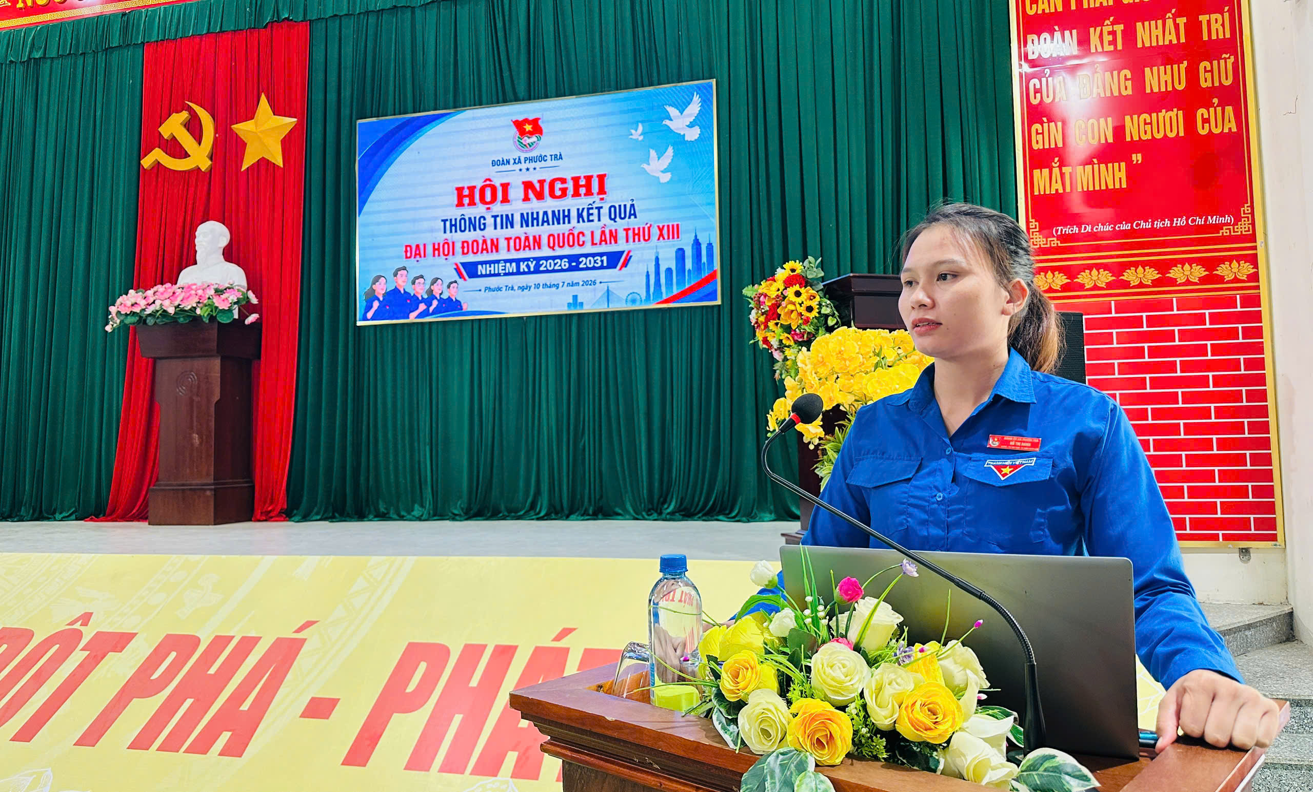 Đoàn xã Phước Trà thông tin nhanh kết quả Đại hội Đoàn toàn quốc lần thứ XIII
