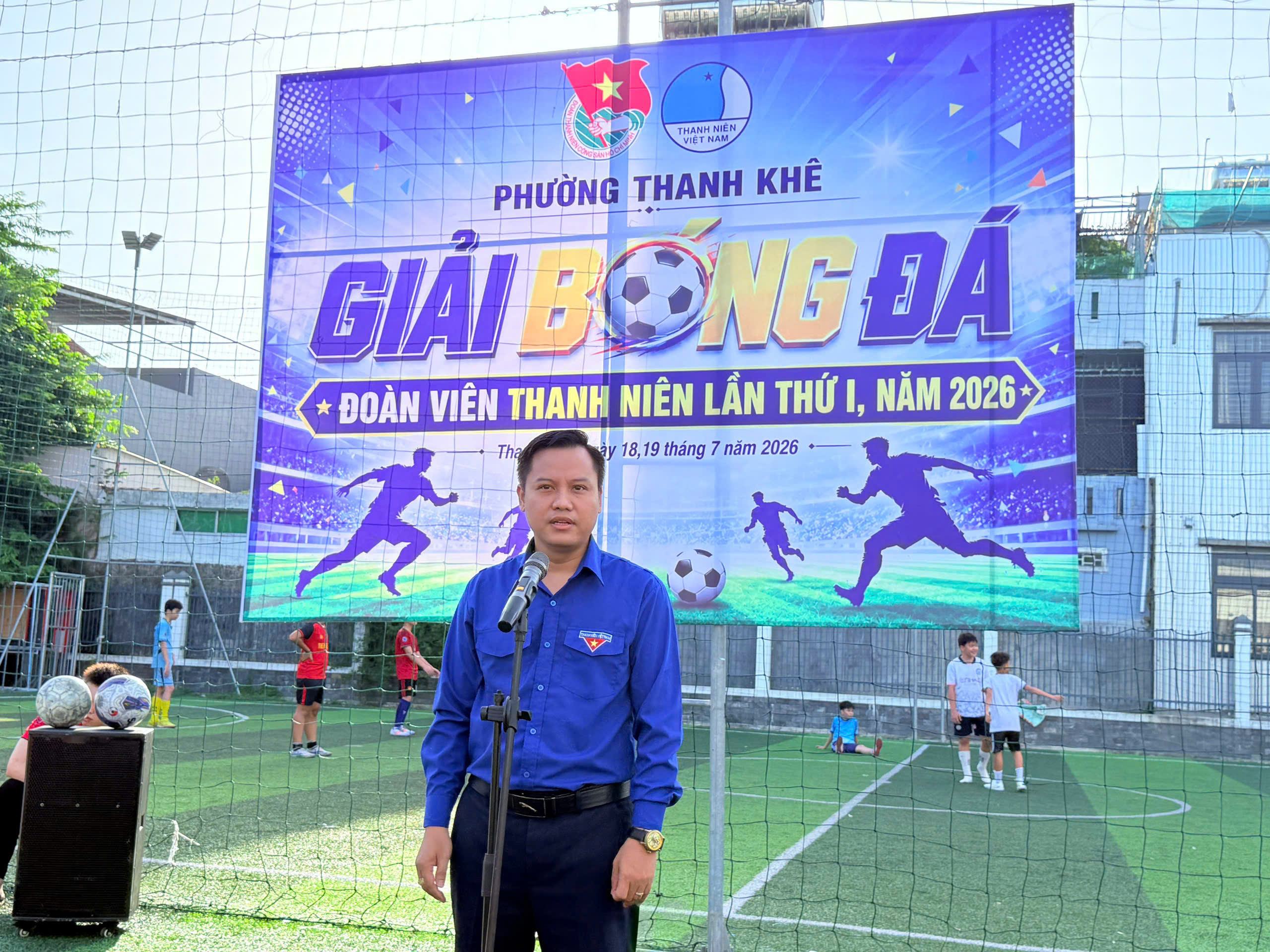 Đoàn Thanh niên phường Thanh Khê khai mạc Giải bóng đá đoàn viên, thanh niên lần thứ I năm 2026