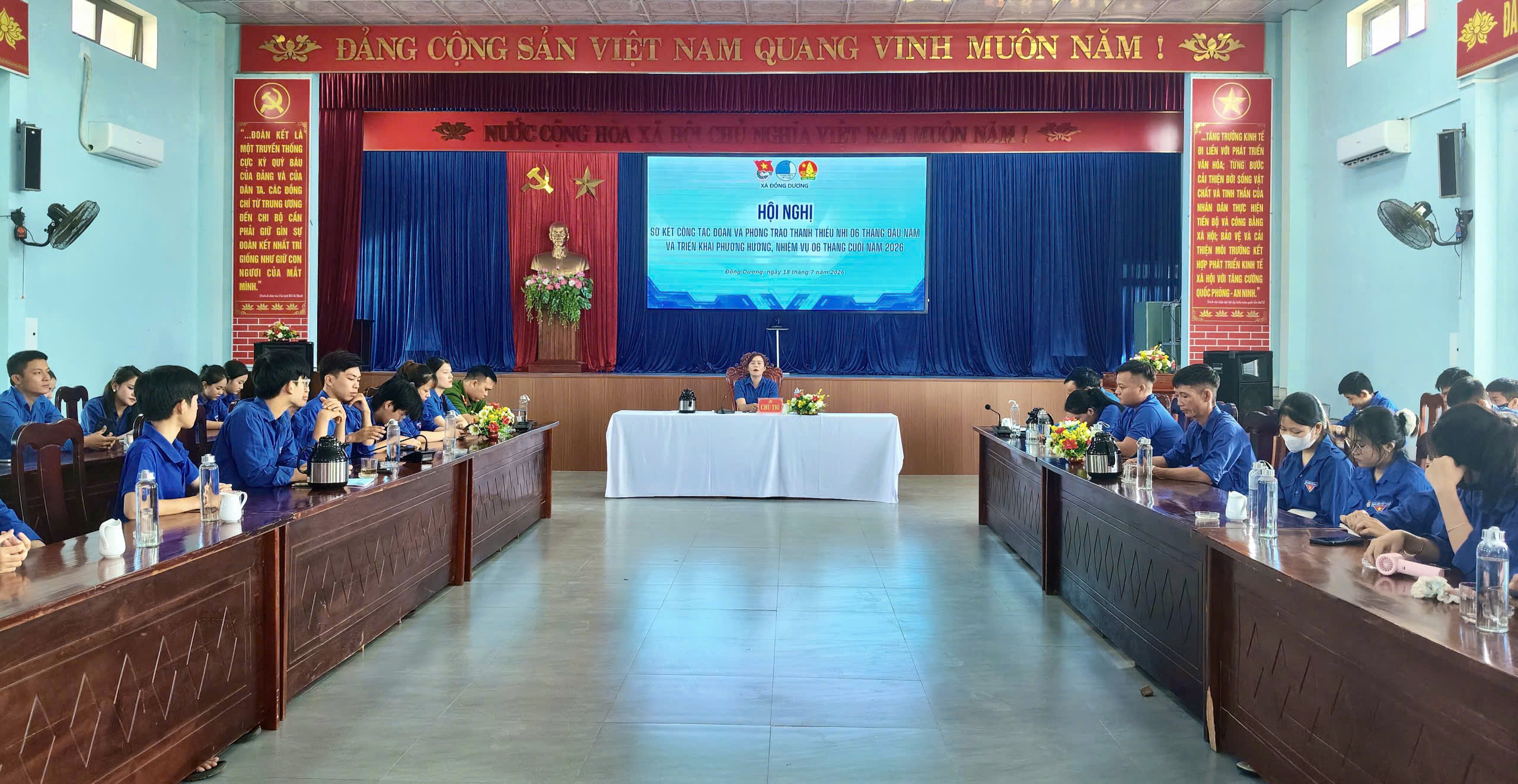 Đoàn Thanh niên xã Đồng Dương tổ chức hội nghị sơ kết công tác Đoàn và phong trào thanh thiếu nhi 6 tháng đầu năm 2026