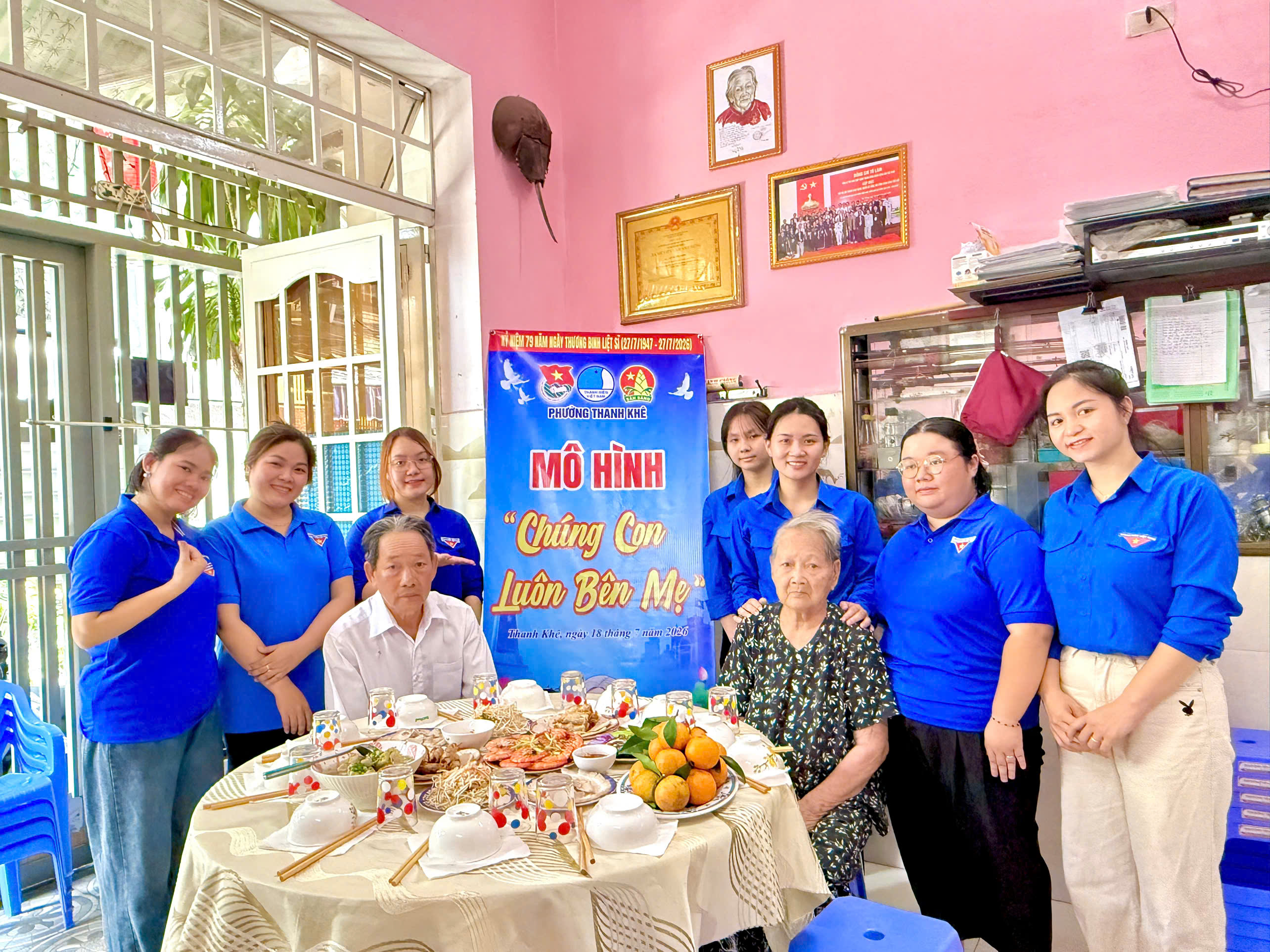 Đoàn Thanh niên phường Thanh Khê triển khai mô hình “Chúng con luôn bên Mẹ” nhân kỷ niệm 79 năm Ngày Thương binh - Liệt sĩ