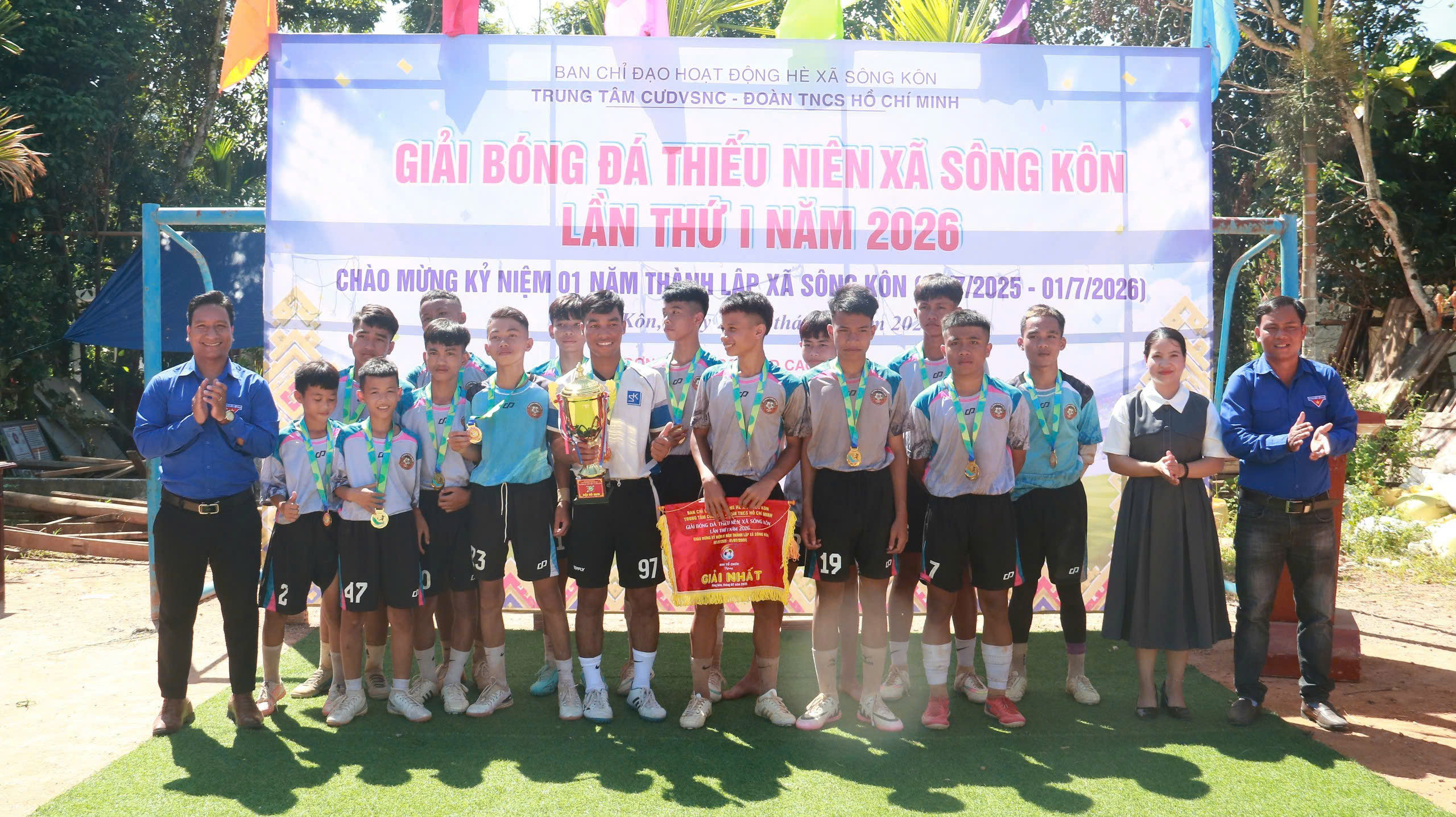 Đoàn Thanh niên xã Sông Kôn phối hợp tổ chức Giải bóng đá thiếu niên xã Sông Kôn lần thứ I năm 2026