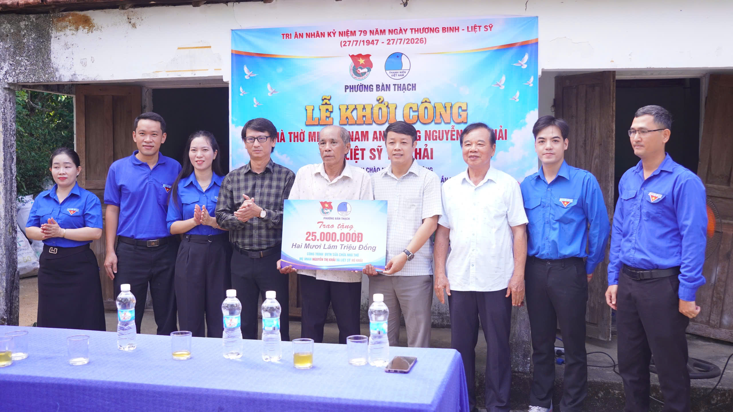 Tuổi trẻ Bàn Thạch thực hiện nhiều công trình, phần việc ý nghĩa tri ân người có công nhân kỷ niệm 79 năm Ngày Thương binh - Liệt sĩ
