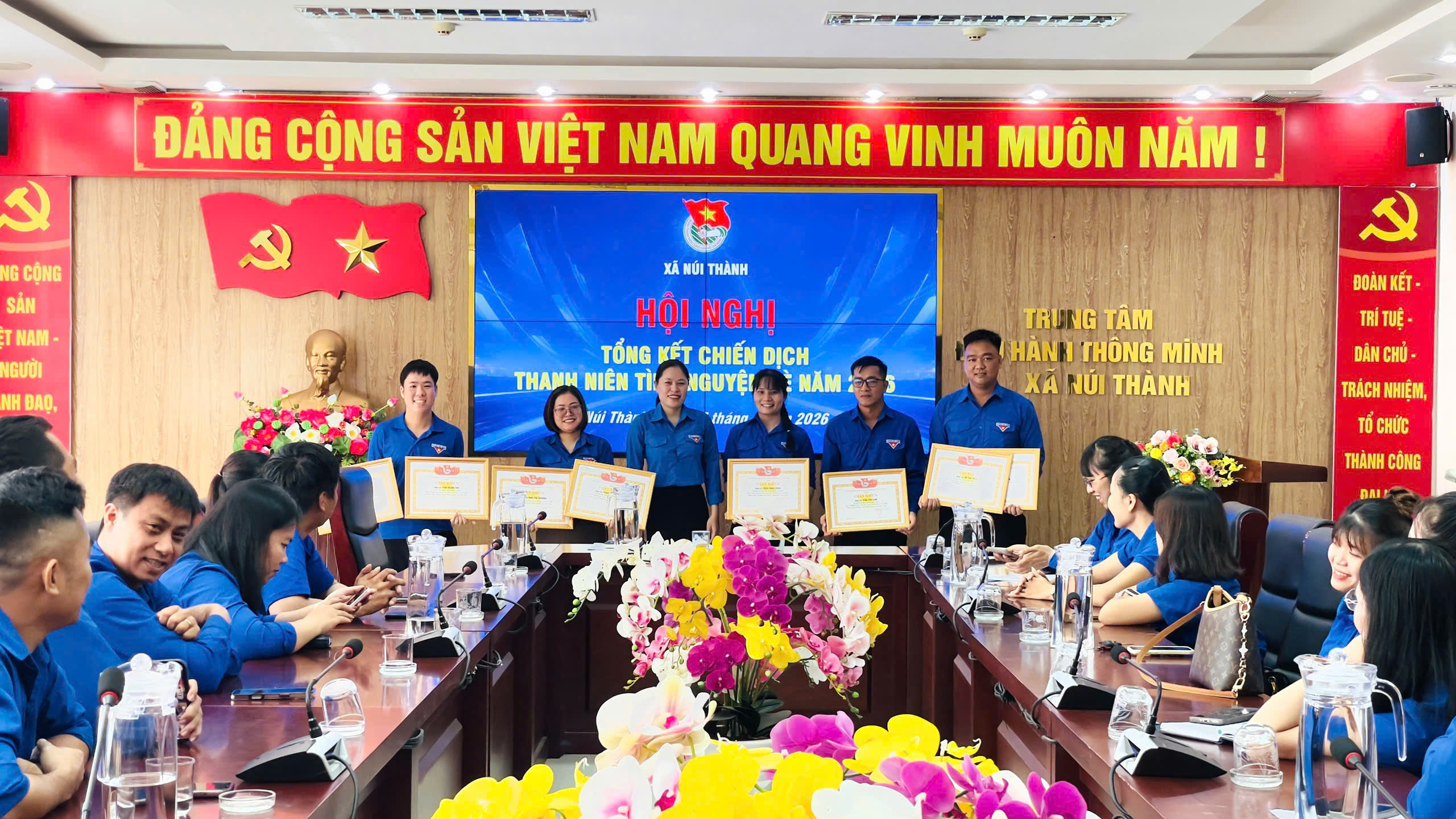 Đoàn xã Núi Thành tổng kết Chiến dịch Thanh niên tình nguyện hè và kiện toàn tổ chức Đoàn, Đội