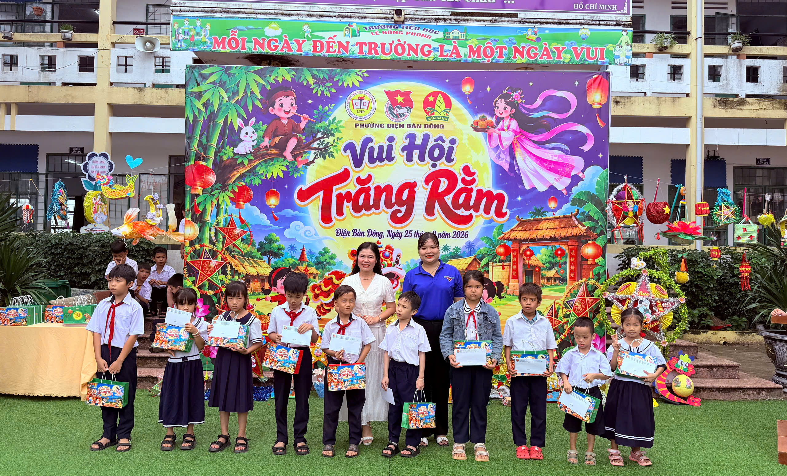 Đoàn - Hội đồng Đội phường Điện Bàn Đông tổ chức chương trình “Vui hội Trăng Rằm” năm 2026