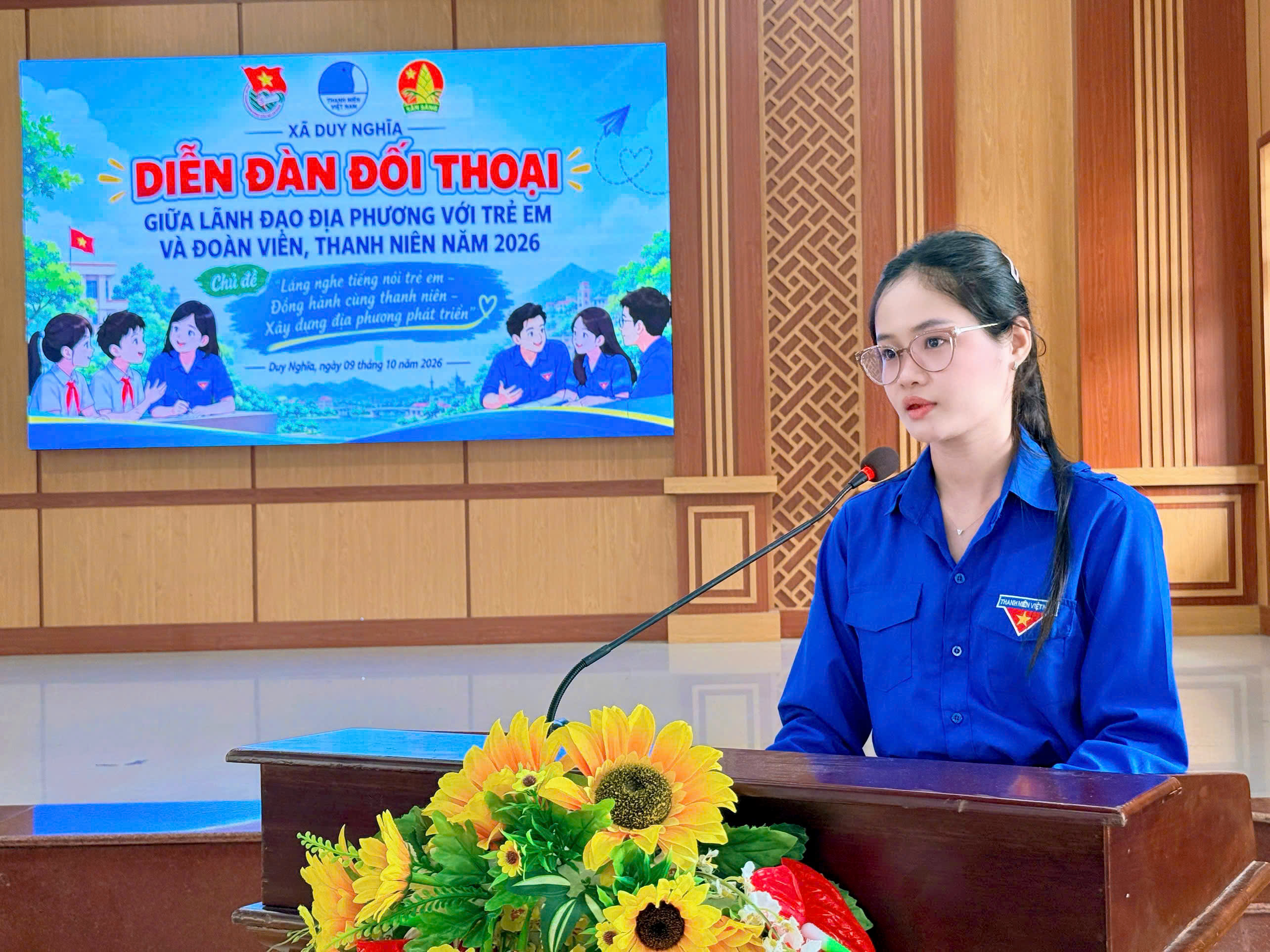 Đoàn xã Duy Nghĩa tổ chức diễn đàn đối thoại giữa lãnh đạo địa phương với trẻ em và đoàn viên, thanh niên năm 2026