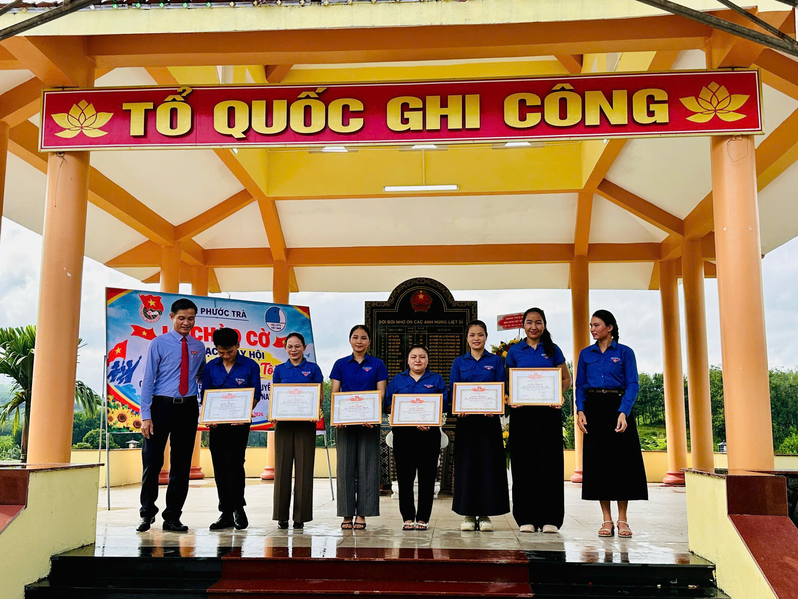 Đoàn – Hội xã Phước Trà tổ chức Lễ chào cờ, khai mạc Ngày hội “Tôi yêu Tổ quốc tôi” năm 2026