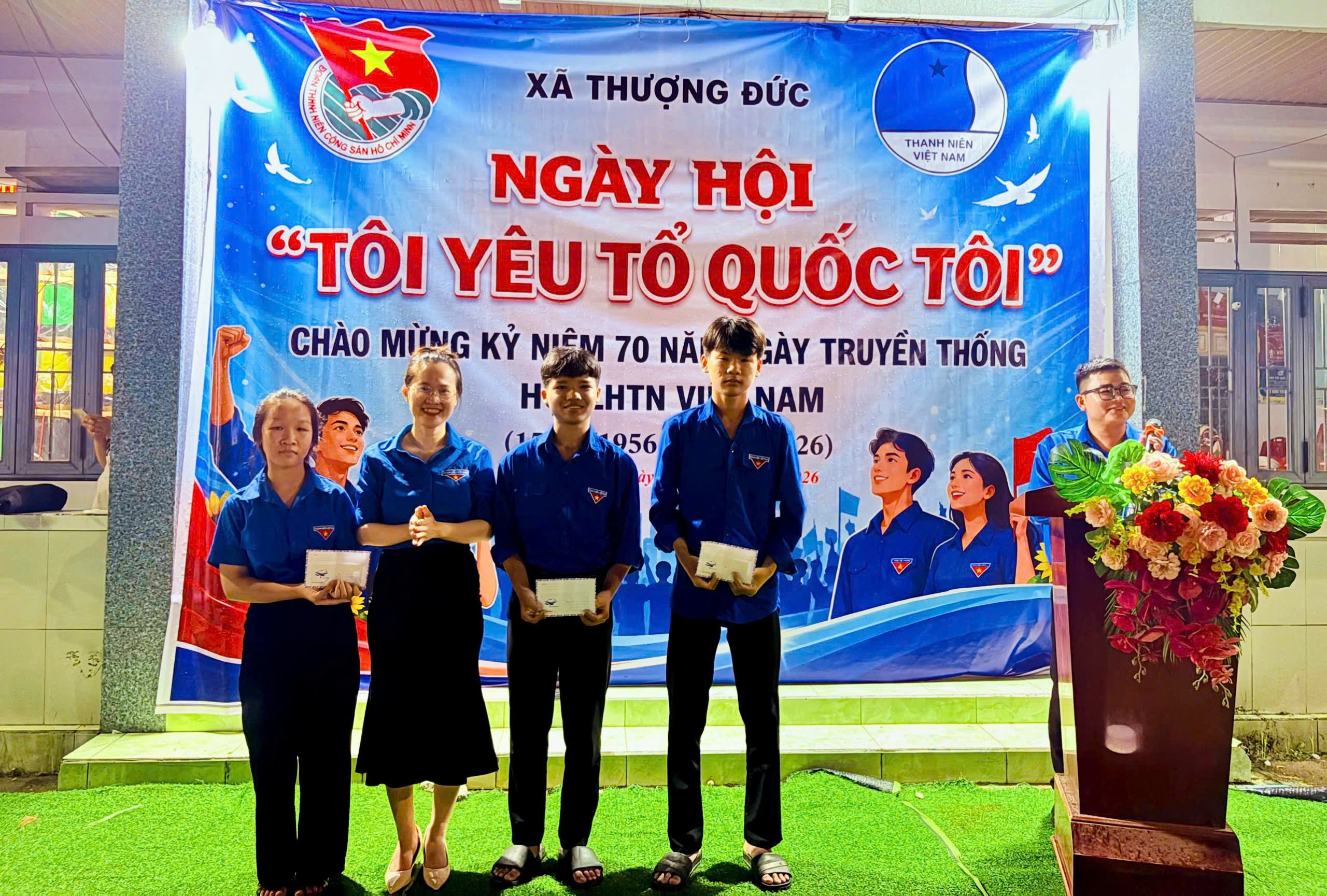 Đoàn Thanh niên – Hội LHTN Việt Nam xã Thượng Đức tổ chức Ngày hội “Tôi yêu Tổ quốc tôi” chào mừng 70 năm Ngày truyền thống Hội