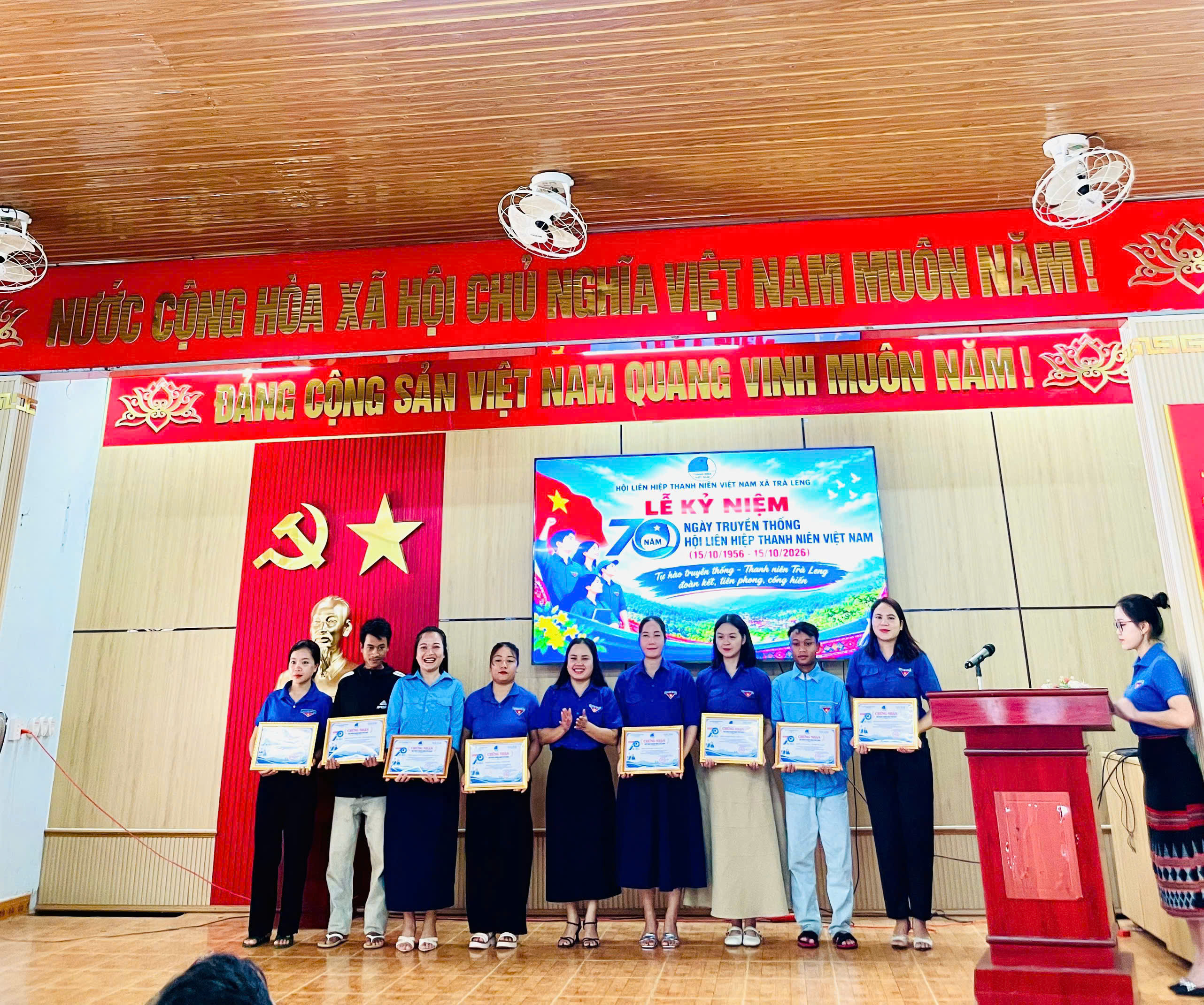 Hội LHTN Việt Nam xã Trà Leng tổ chức lễ kỷ niệm 70 năm Ngày truyền thống Hội