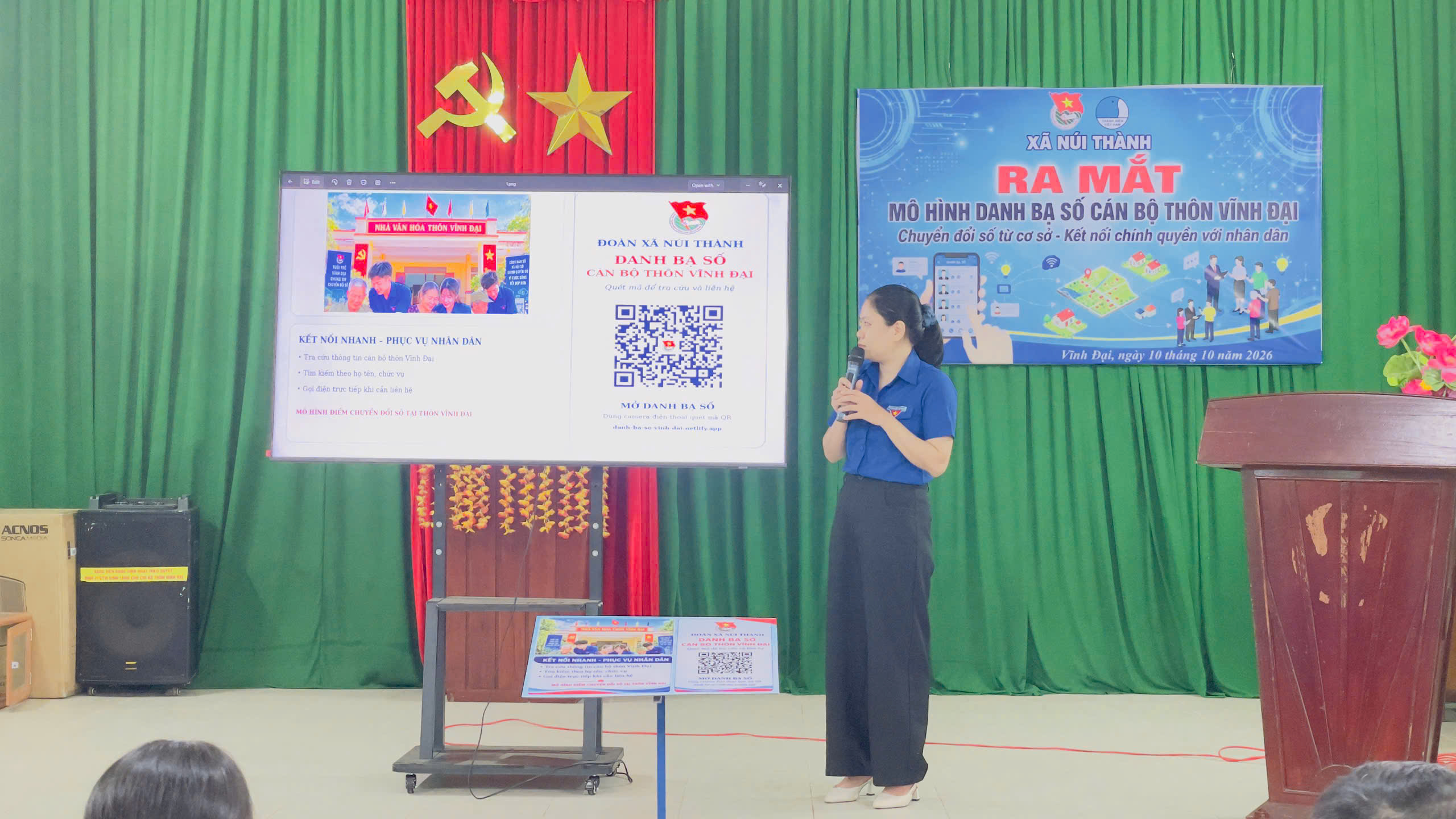 Đoàn xã Núi Thành ra mắt mô hình “Danh bạ số cán bộ thôn Vĩnh Đại” hưởng ứng Ngày Chuyển đổi số quốc gia