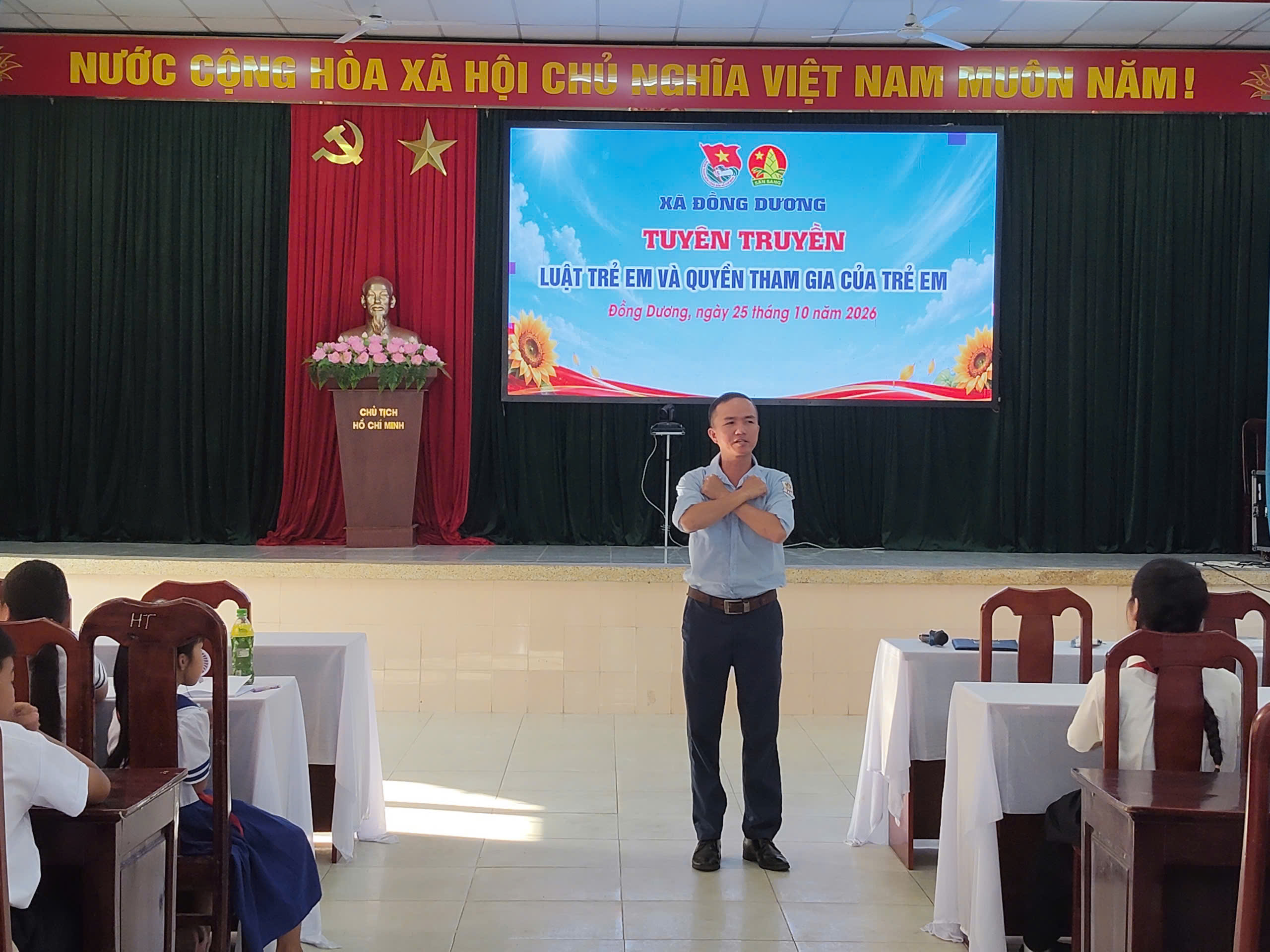 Hội đồng Đội xã Đồng Dương tập huấn kỹ năng công tác Đội, tuyên truyền Luật Trẻ em năm học 2026–2027