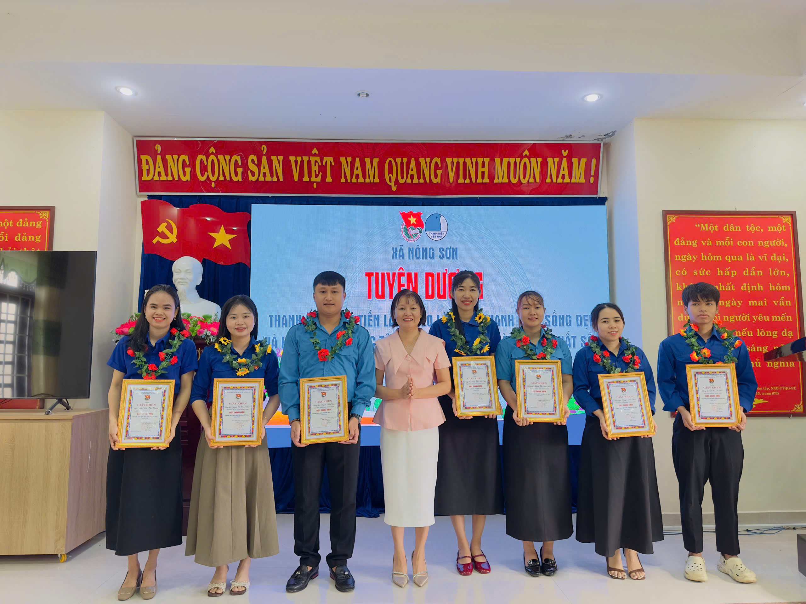 Hội LHTN Việt Nam xã Nông Sơn kỷ niệm 70 năm Ngày truyền thống Hội, tuyên dương thanh niên tiên tiến năm 2026