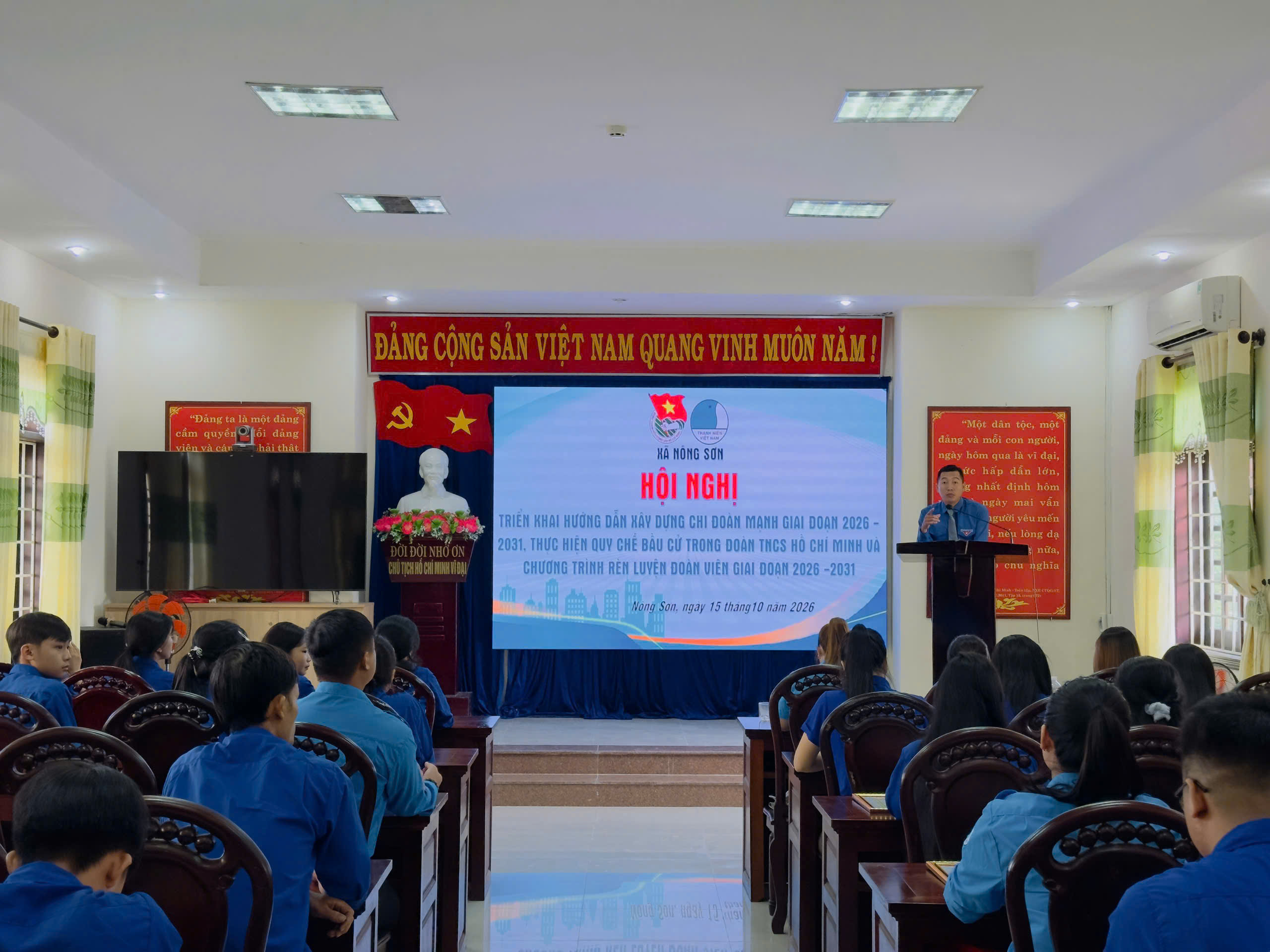Đoàn xã Nông Sơn triển khai các nội dung trọng tâm công tác Đoàn giai đoạn 2026–2031
