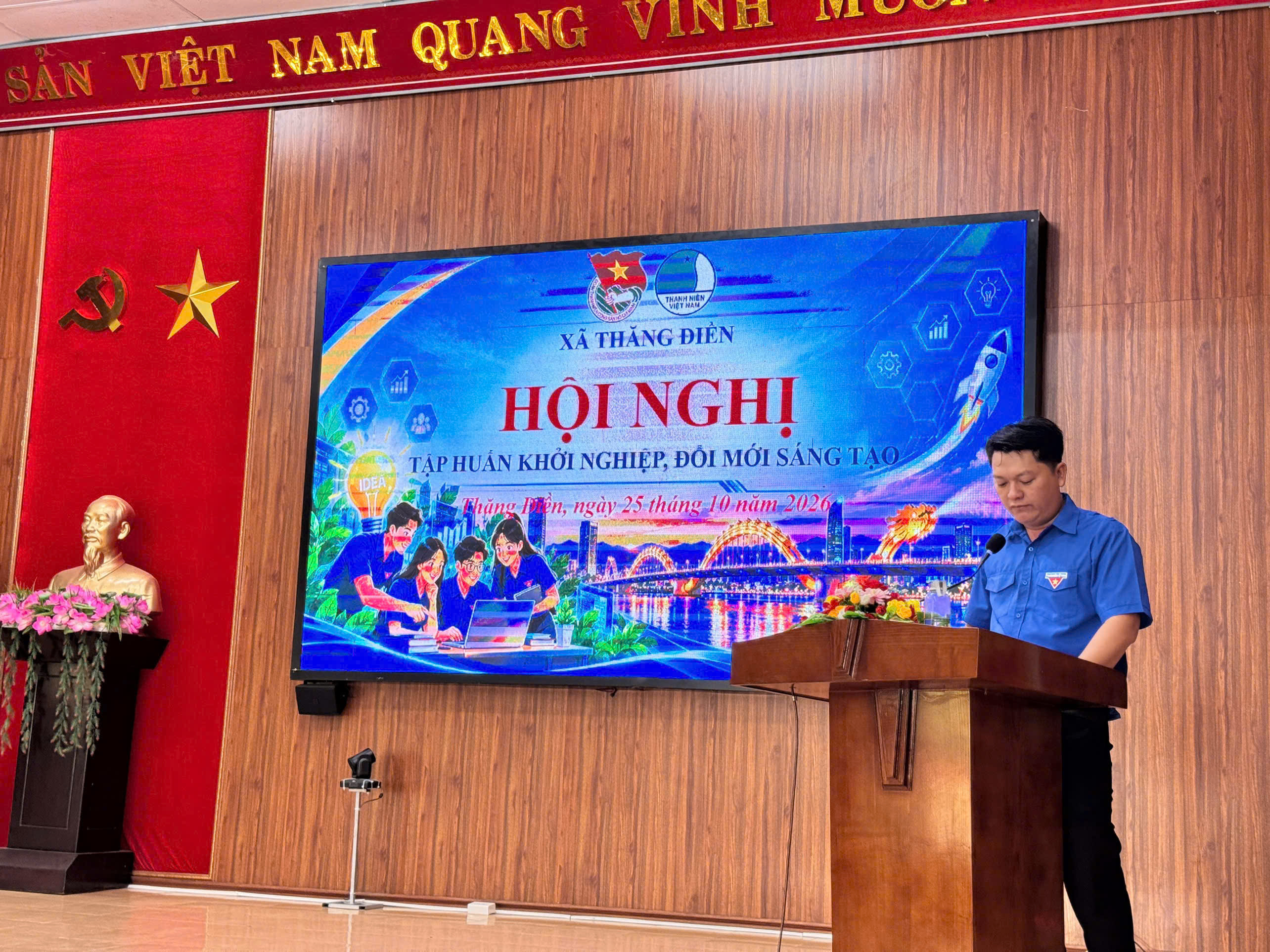Đoàn Thanh niên – Hội LHTN Việt Nam xã Thăng Điền tổ chức tập huấn khởi nghiệp, đổi mới sáng tạo năm 2026