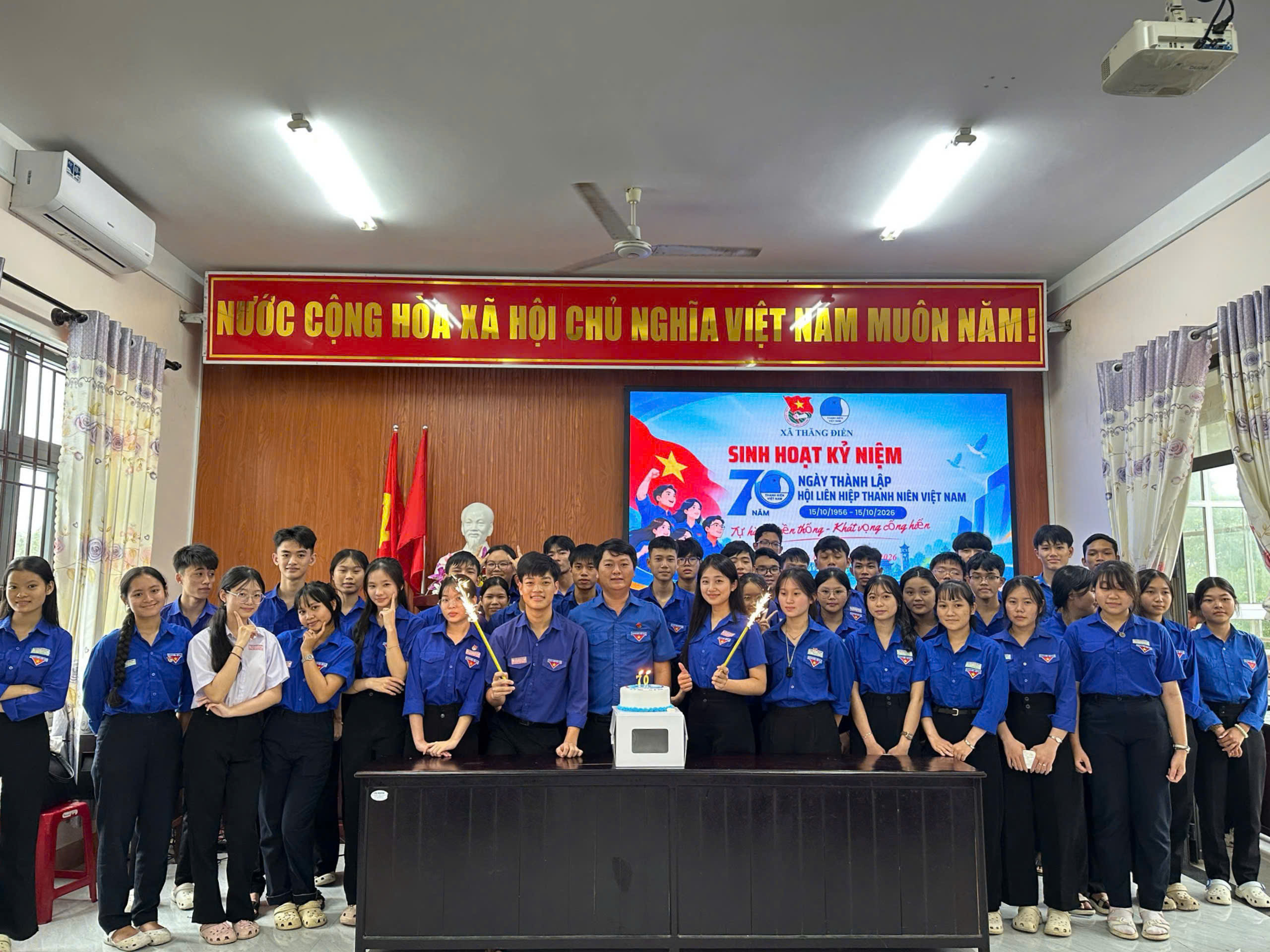 Hội LHTN Việt Nam xã Thăng Điền tổ chức sinh hoạt kỷ niệm 70 năm Ngày truyền thống Hội