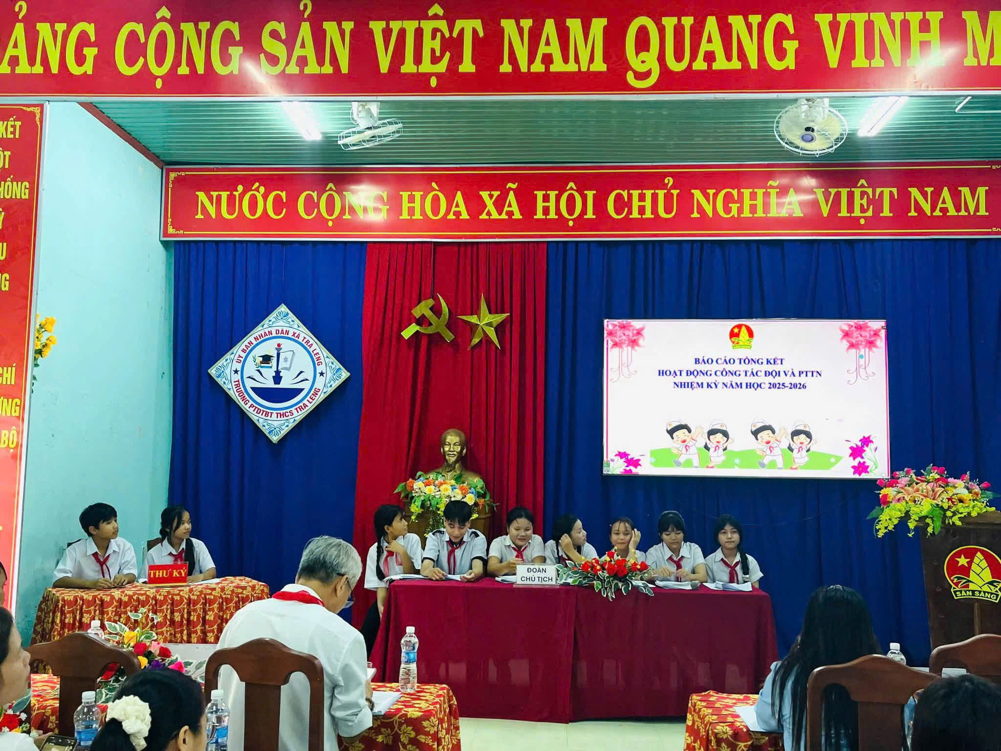 Liên đội Trường PTDTBT THCS Trà Leng tổ chức Đại hội nhiệm kỳ năm học 2026–2027